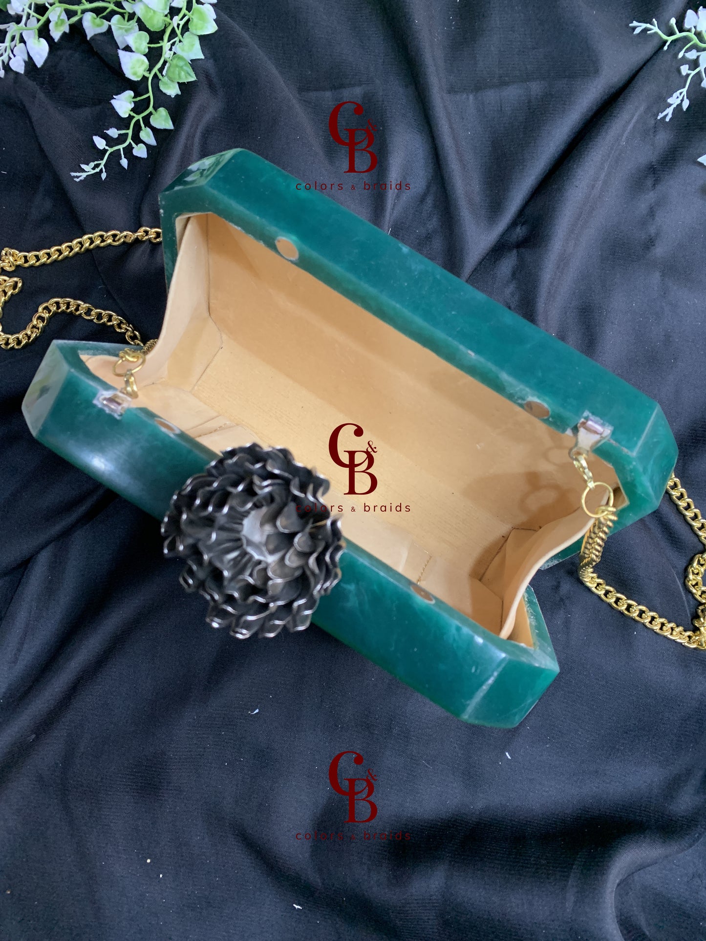 Crystalline Elegance Resin Clutch