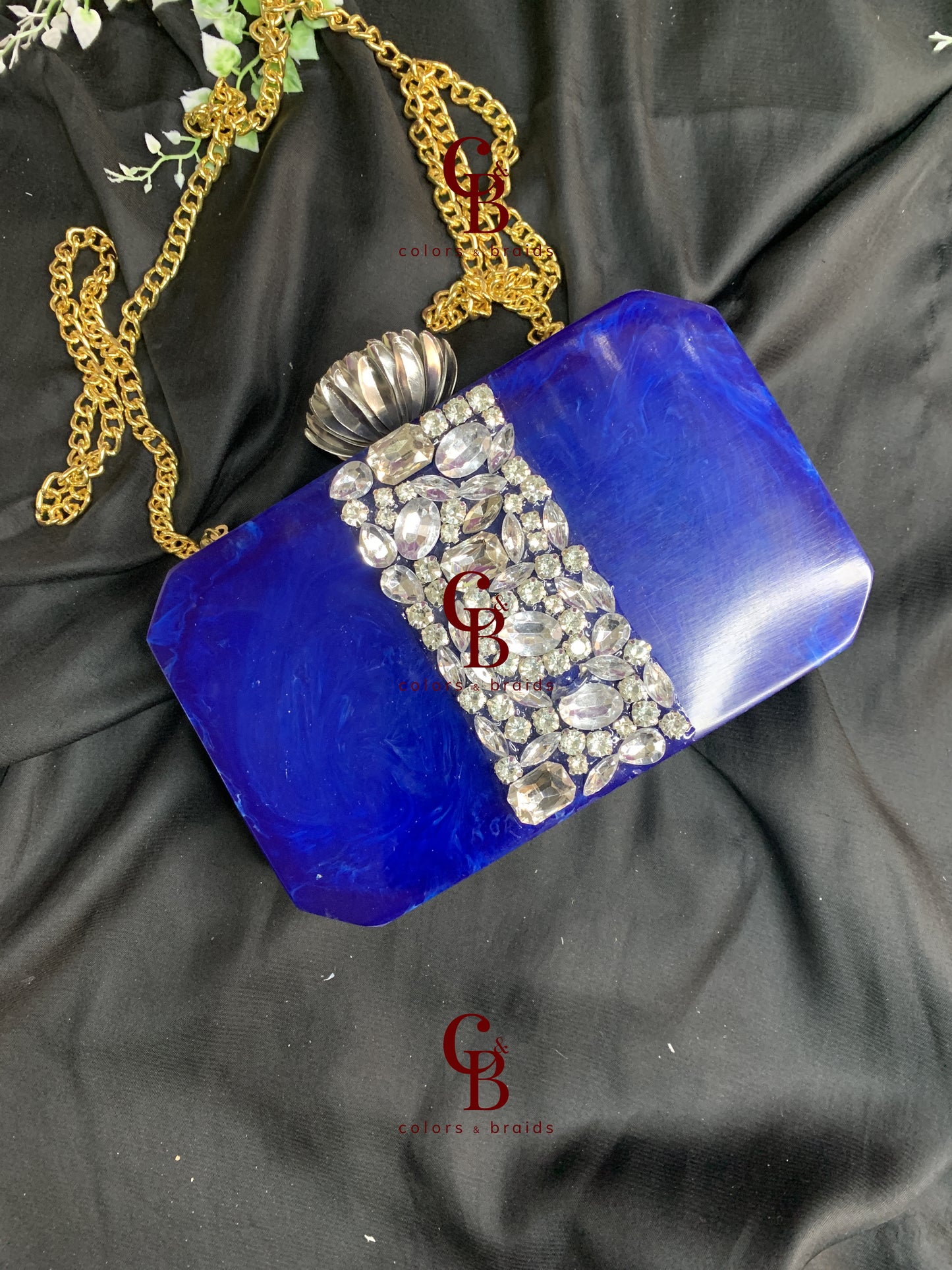 Crystalline Elegance Resin Clutch