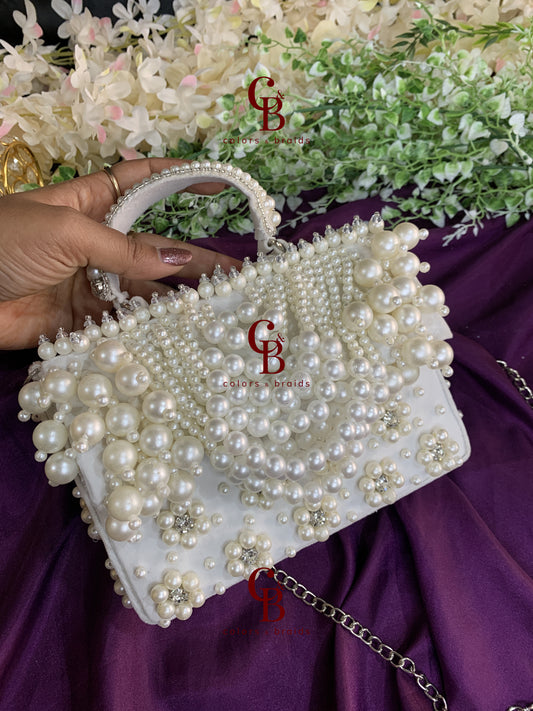 Nayab pearl  Flap Clutch