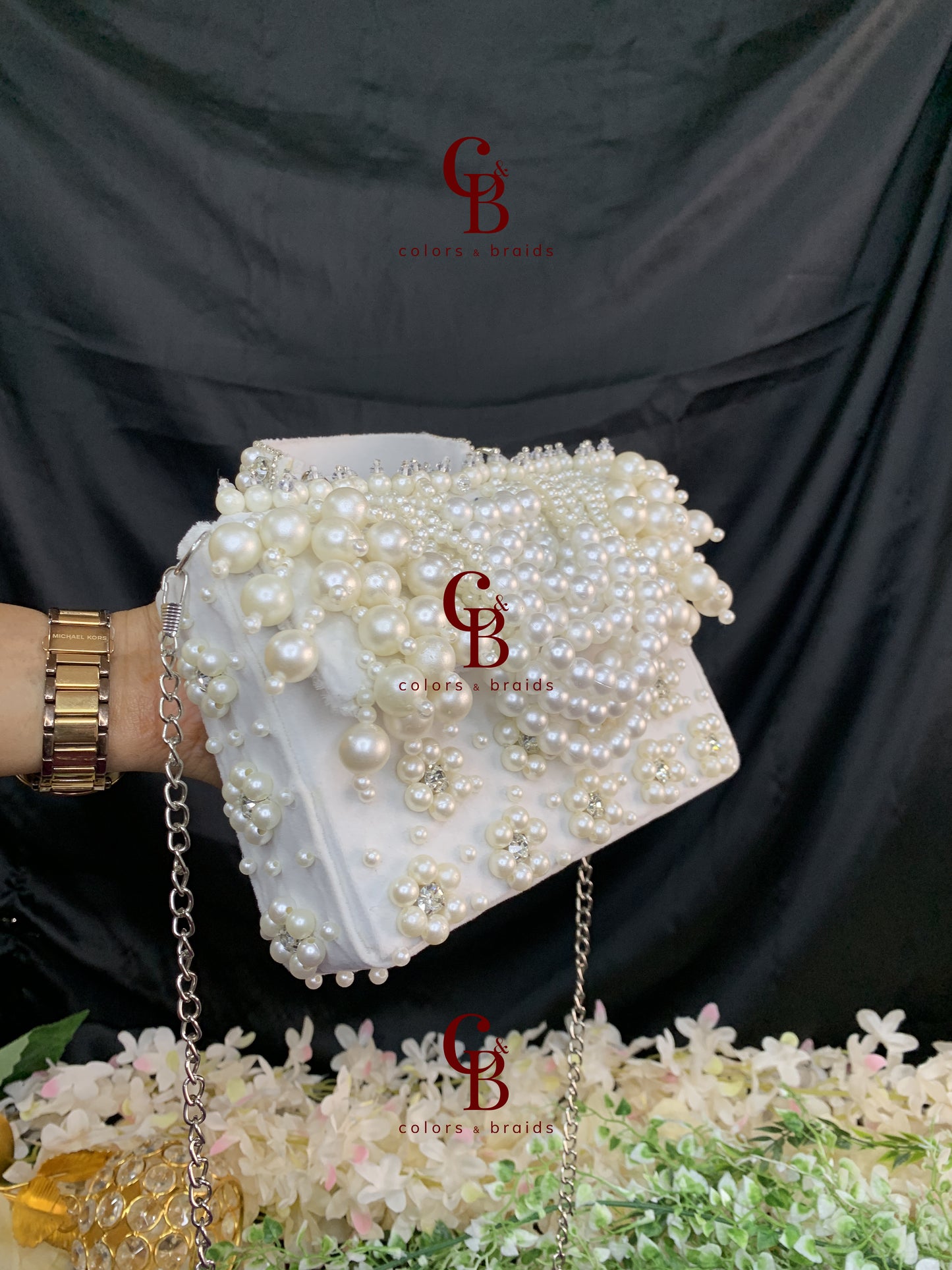 Nayab pearl  Flap Clutch