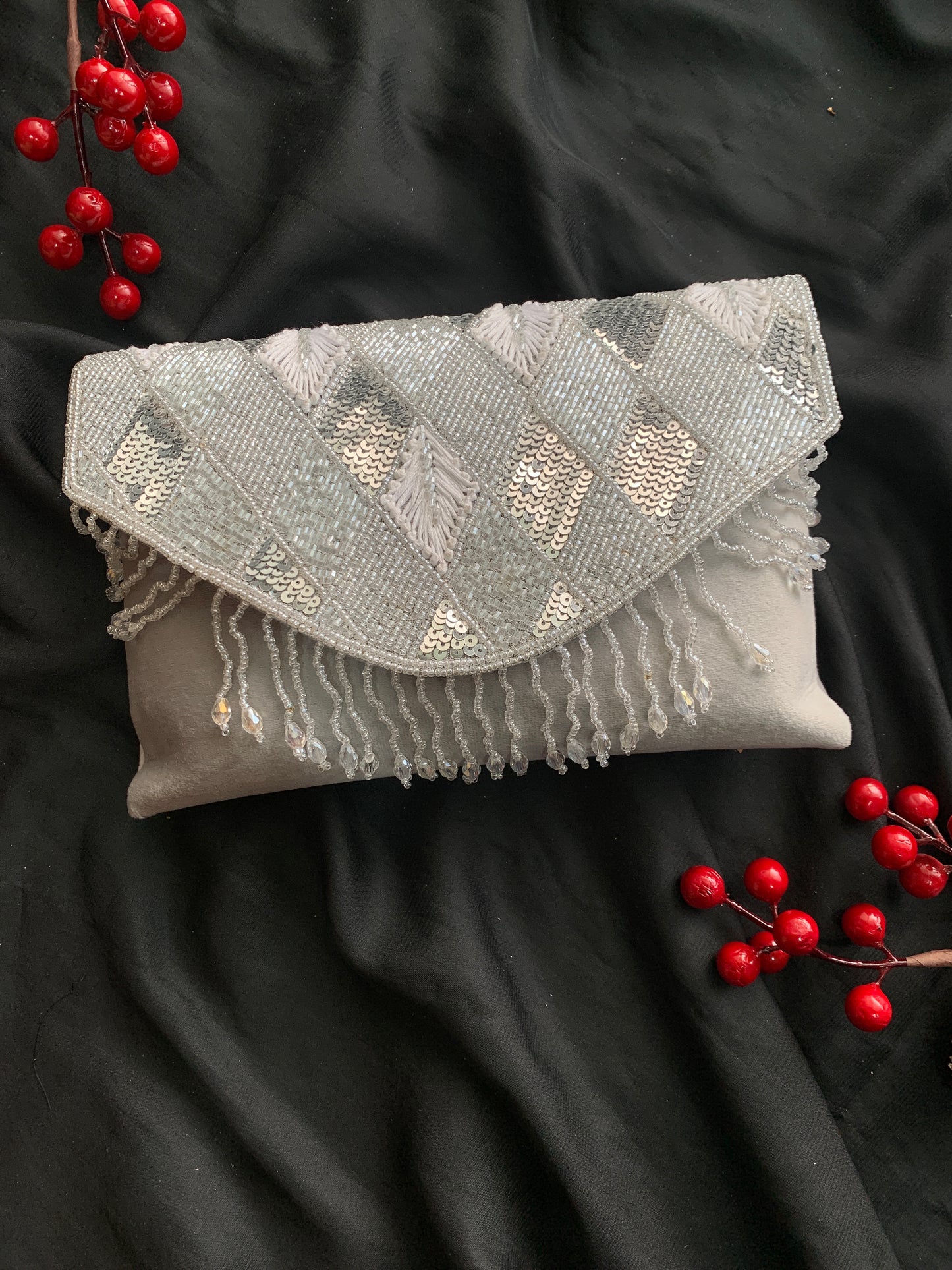 Sequin Envelope Flap Bag