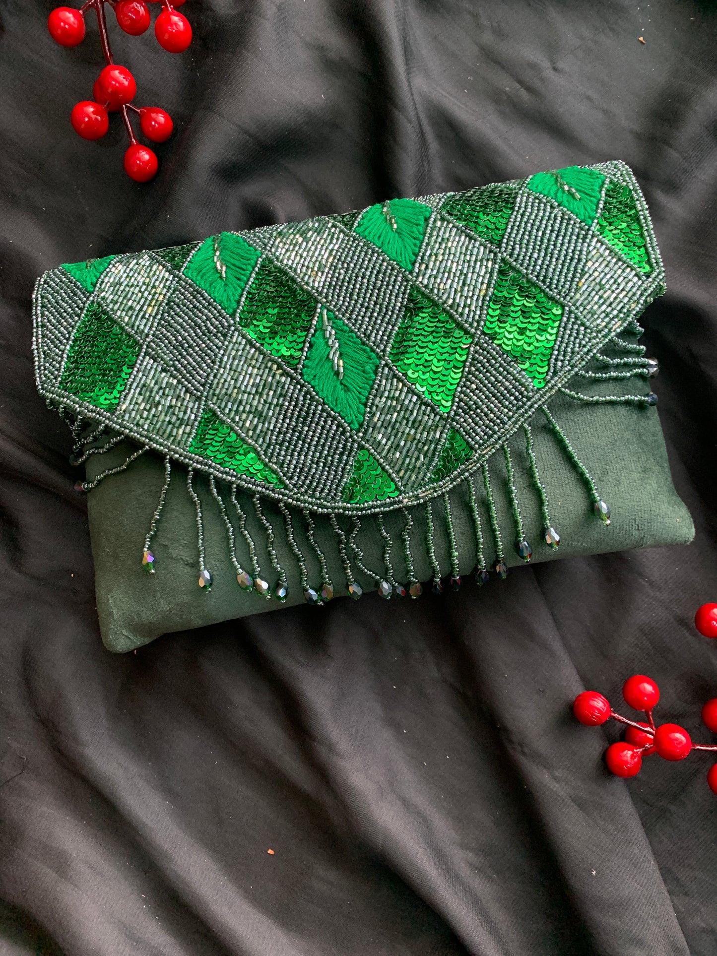 Sequin Envelope Flap Bag