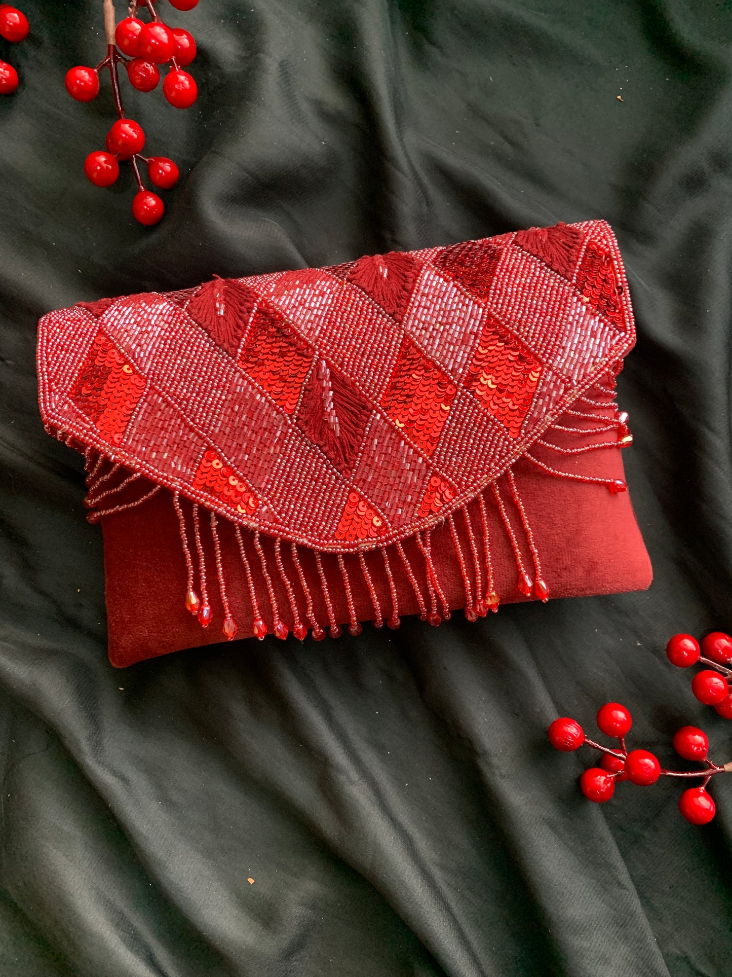 Sequin Envelope Flap Bag