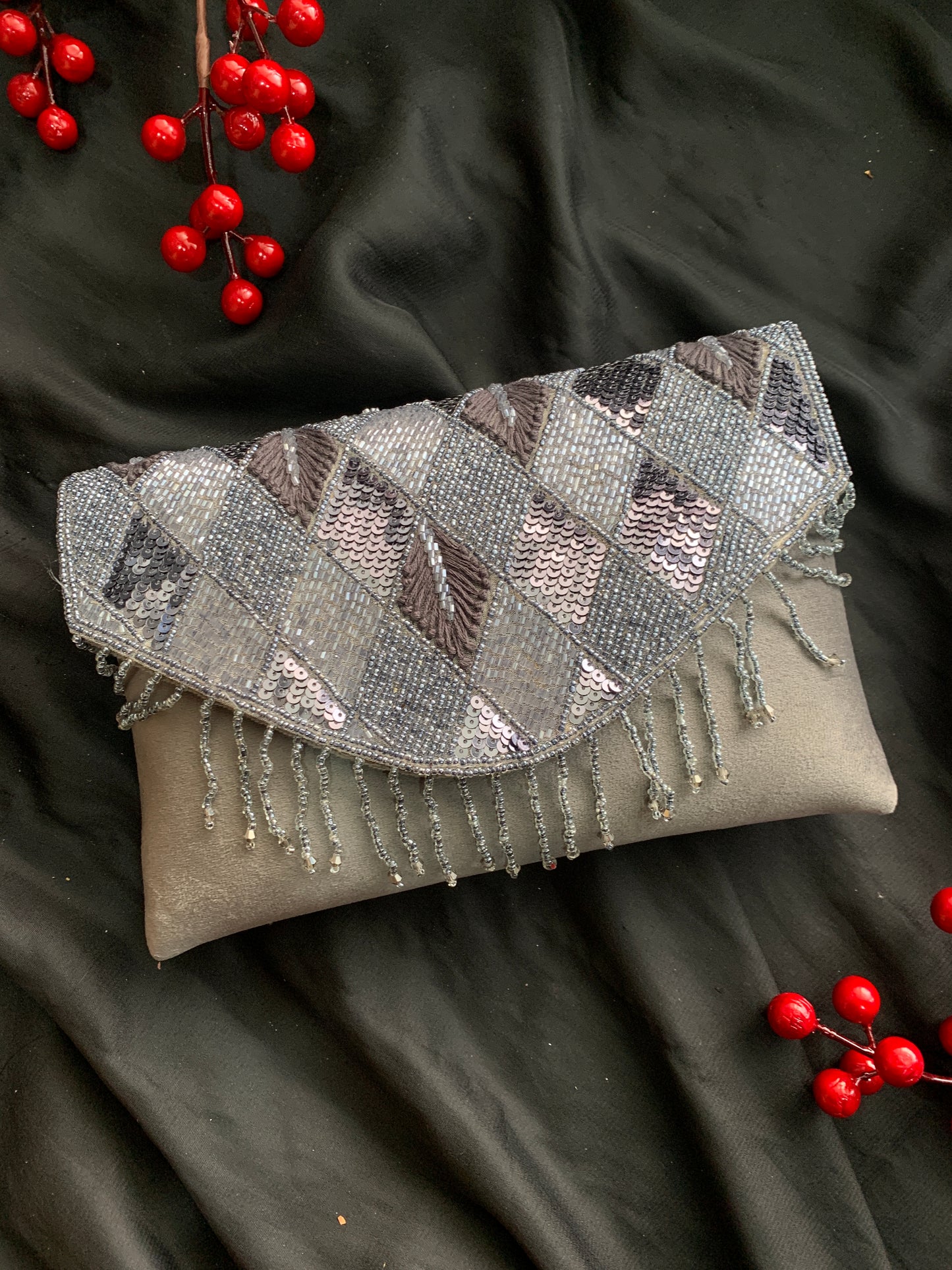 Sequin Envelope Flap Bag