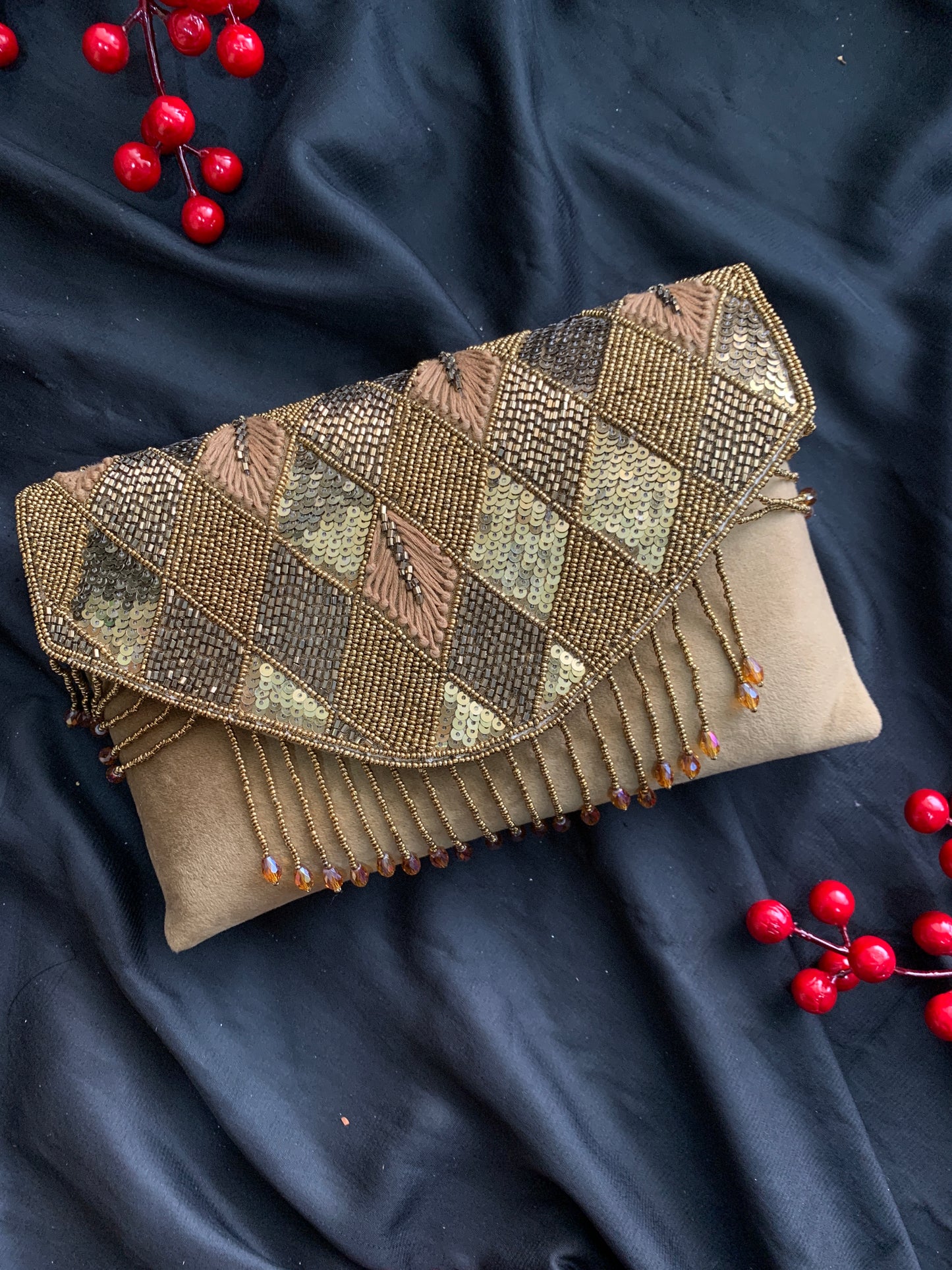 Sequin Envelope Flap Bag