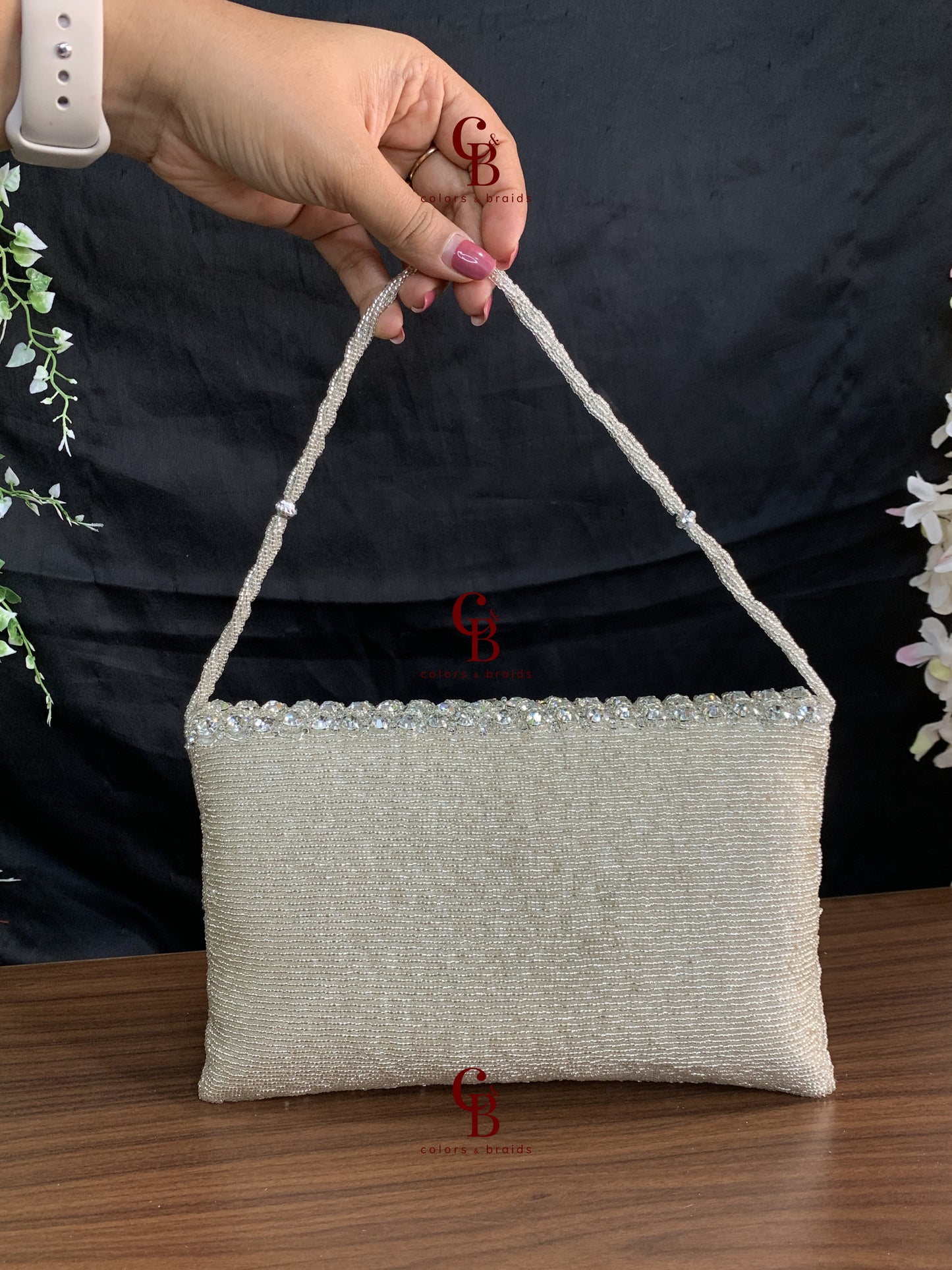 Crystal Envelope Flap Clutch