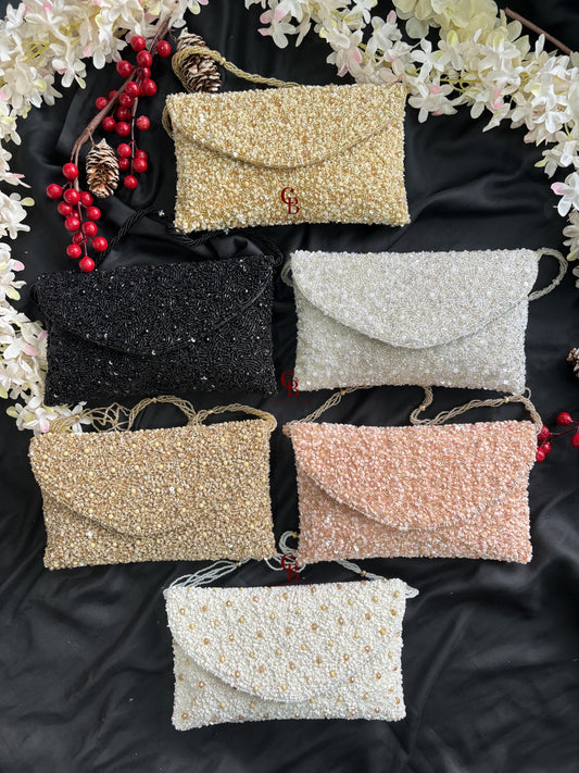 Aza sequin Envelope Shaped Clutch