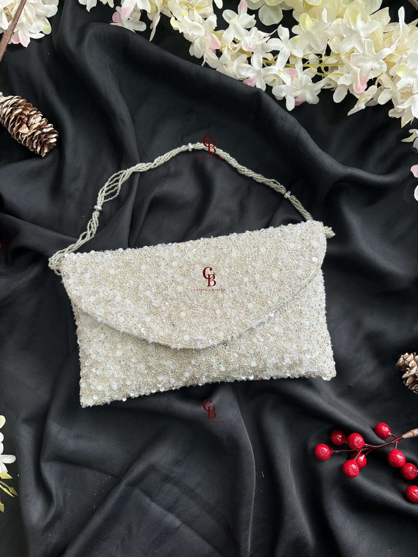 Aza sequin Envelope Shaped Clutch