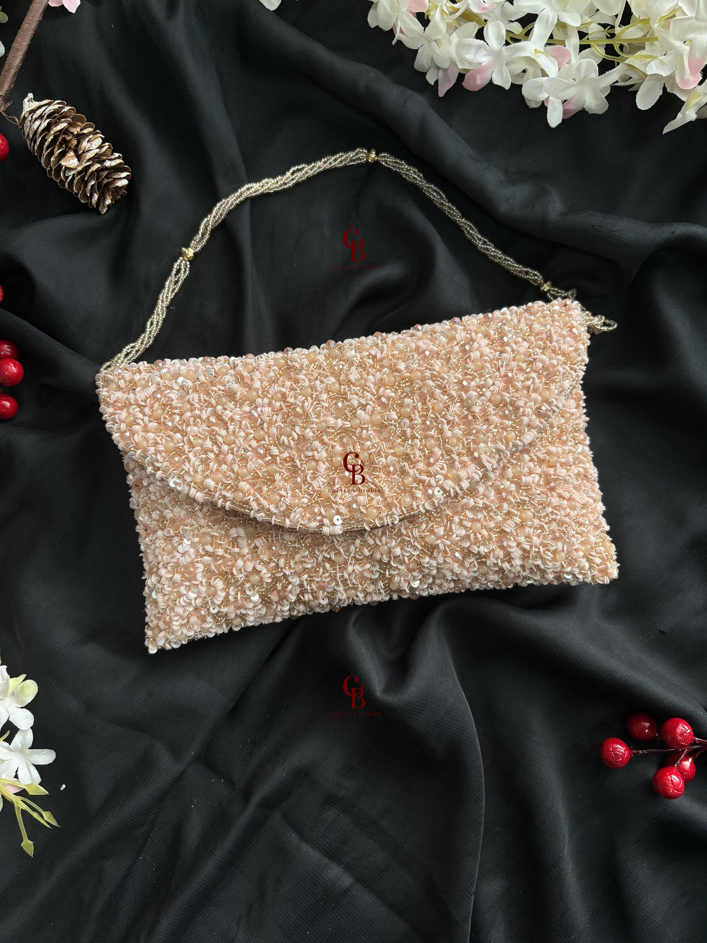 Aza sequin Envelope Shaped Clutch