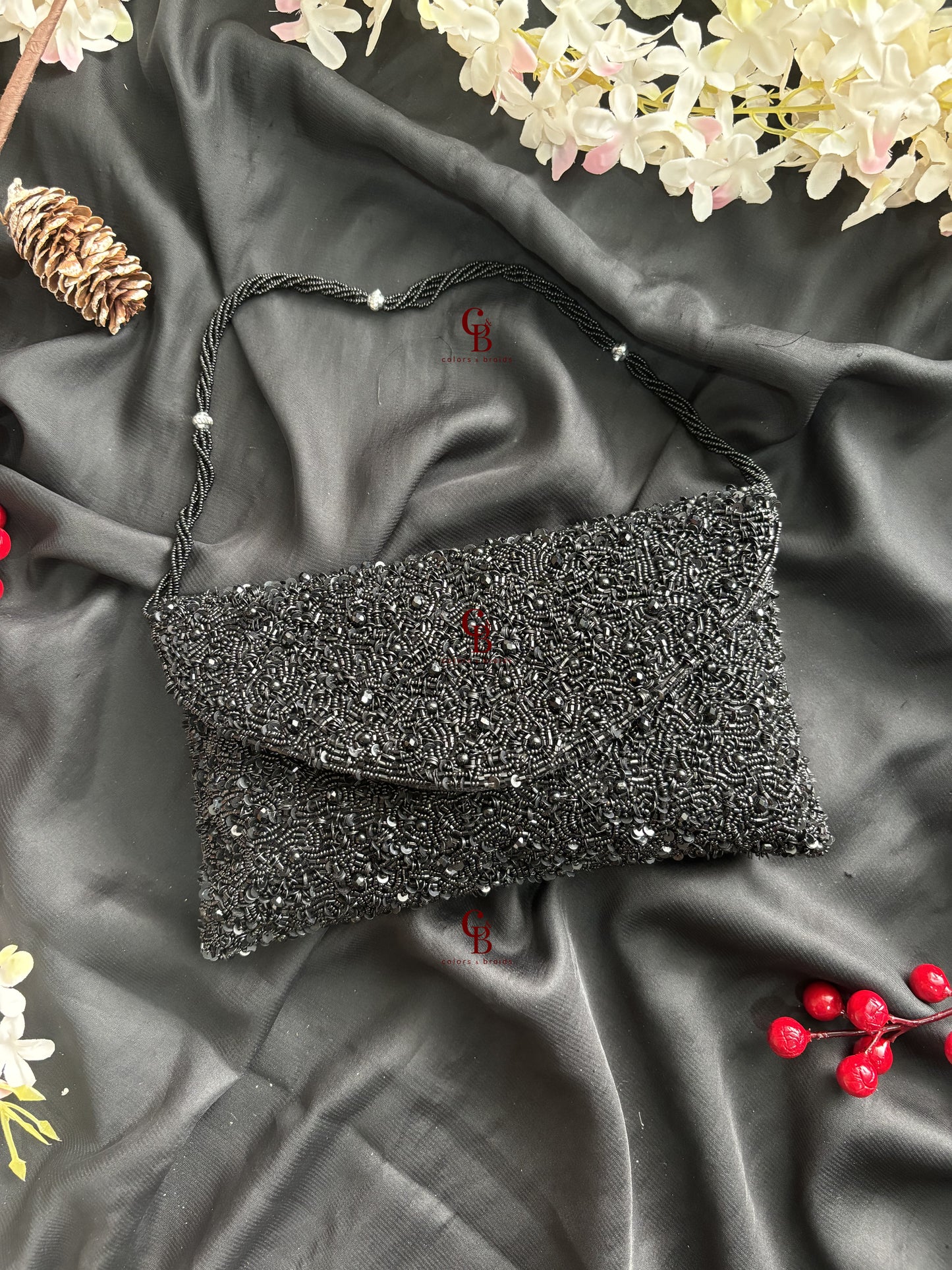 Aza sequin Envelope Shaped Clutch