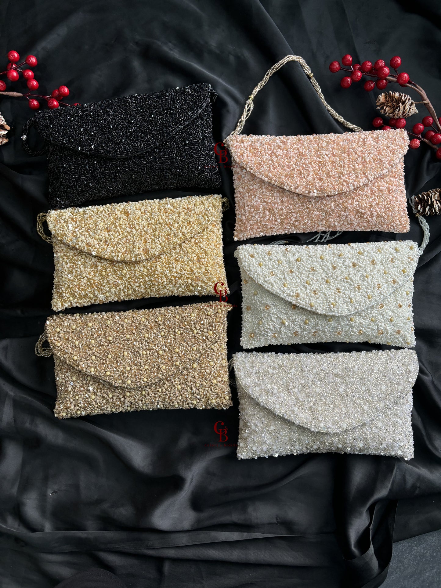 Aza sequin Envelope Shaped Clutch