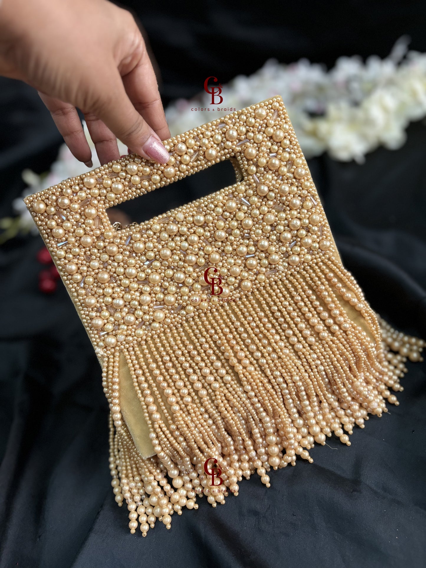 Mahira Pearl Clutch -  Colors