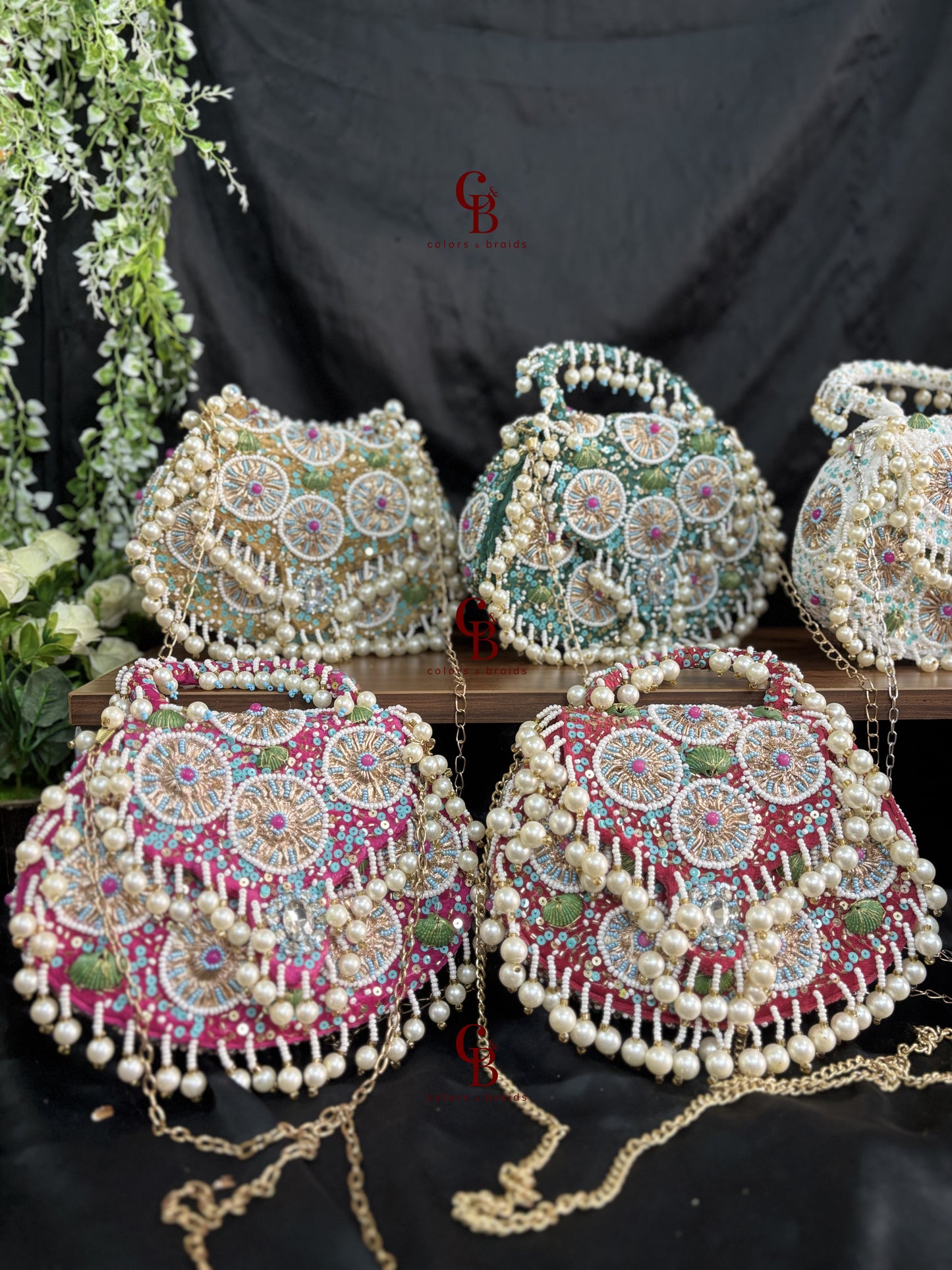 Meher Flap bag - Pearl hangings