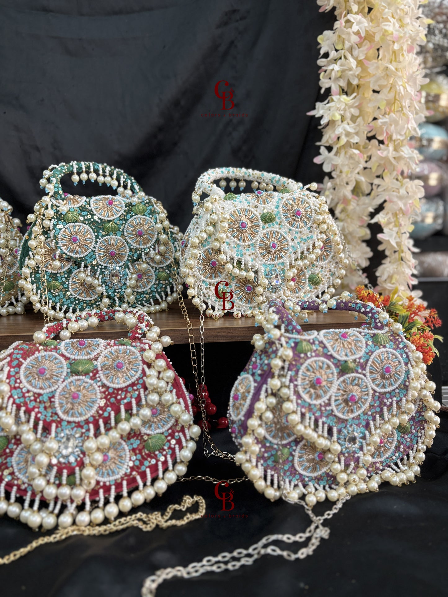 Meher Flap bag - Pearl hangings