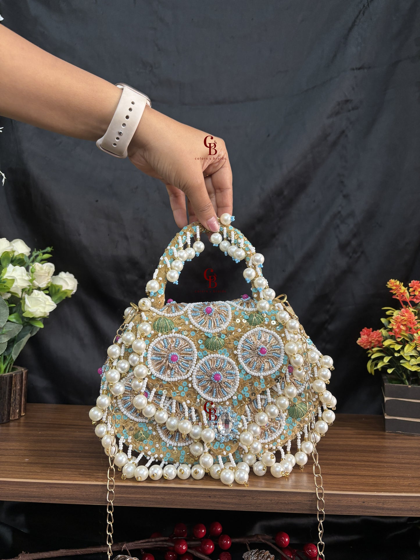 Meher Flap bag - Pearl hangings