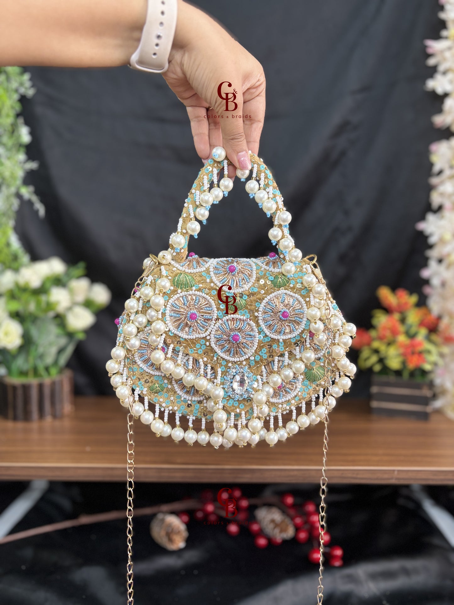 Meher Flap bag - Pearl hangings