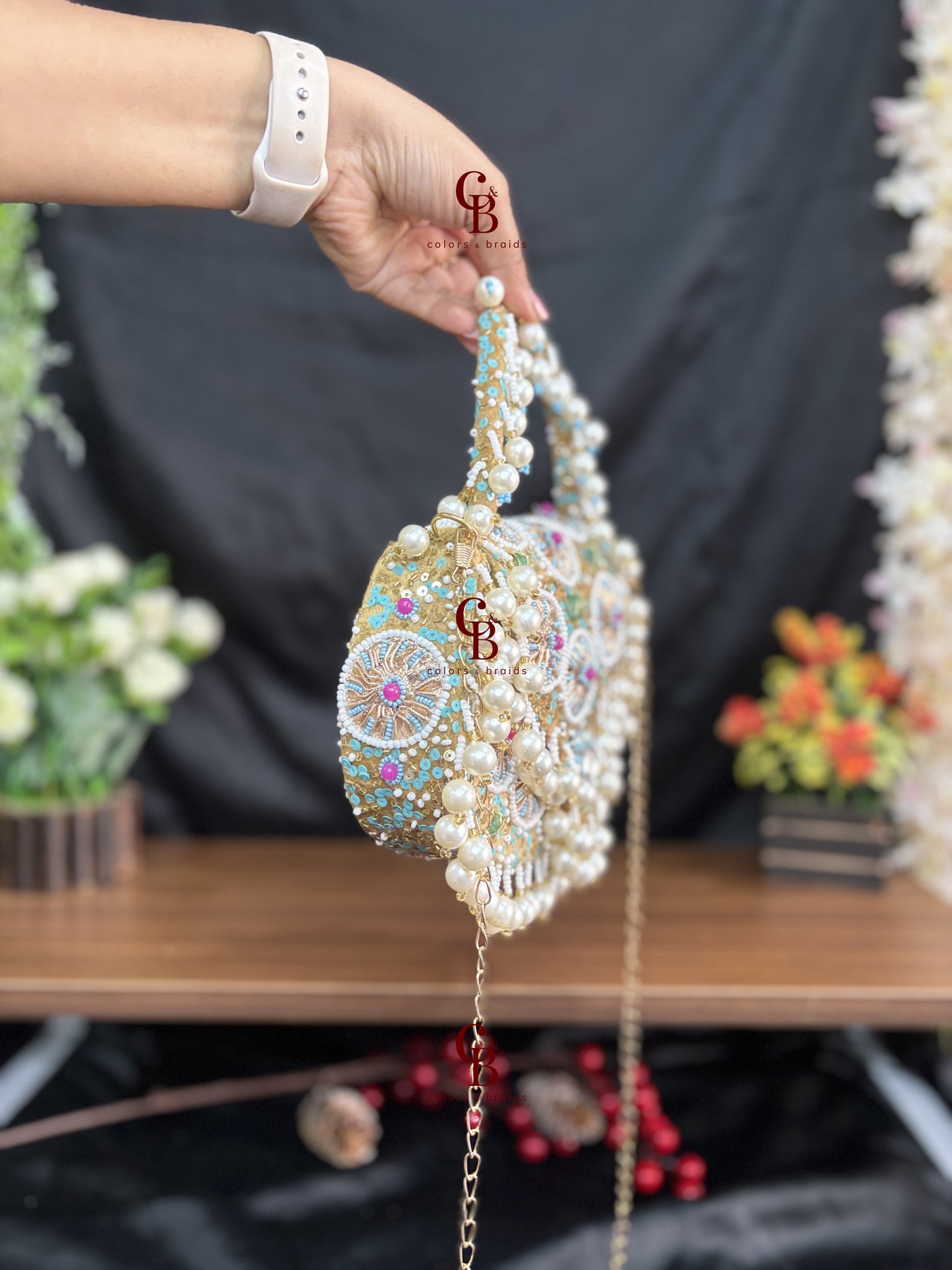 Meher Flap bag - Pearl hangings