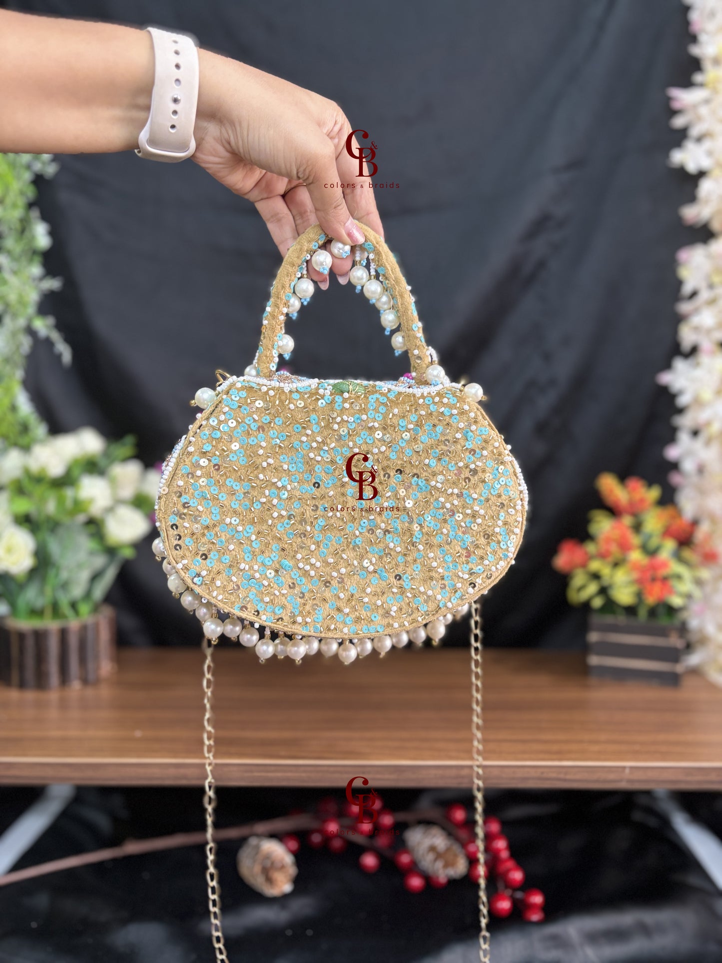 Meher Flap bag - Pearl hangings