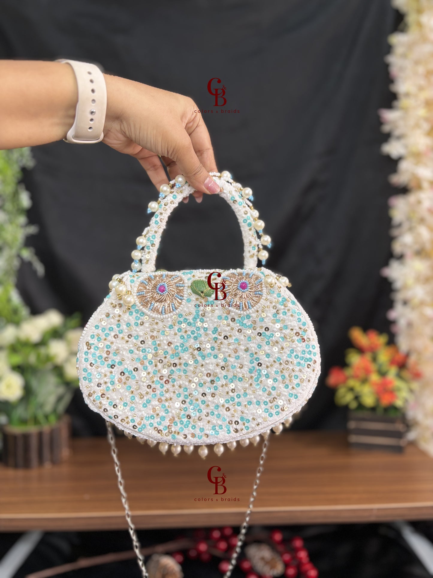 Meher Flap bag - Pearl hangings