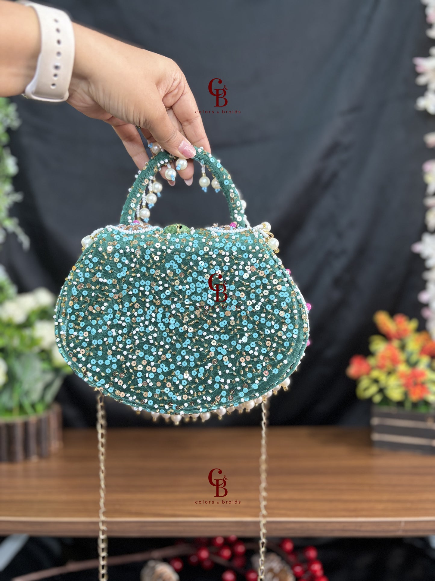 Meher Flap bag - Pearl hangings