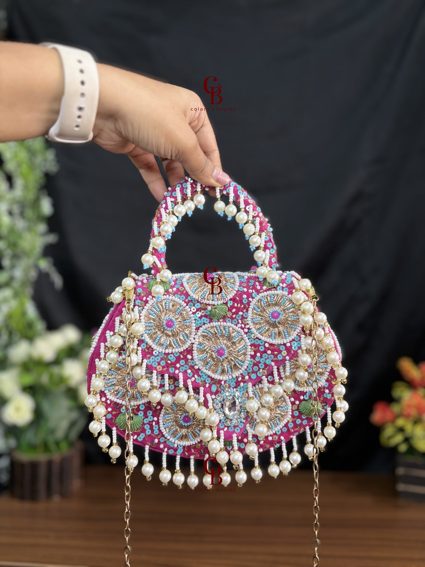 Meher Flap bag - Pearl hangings