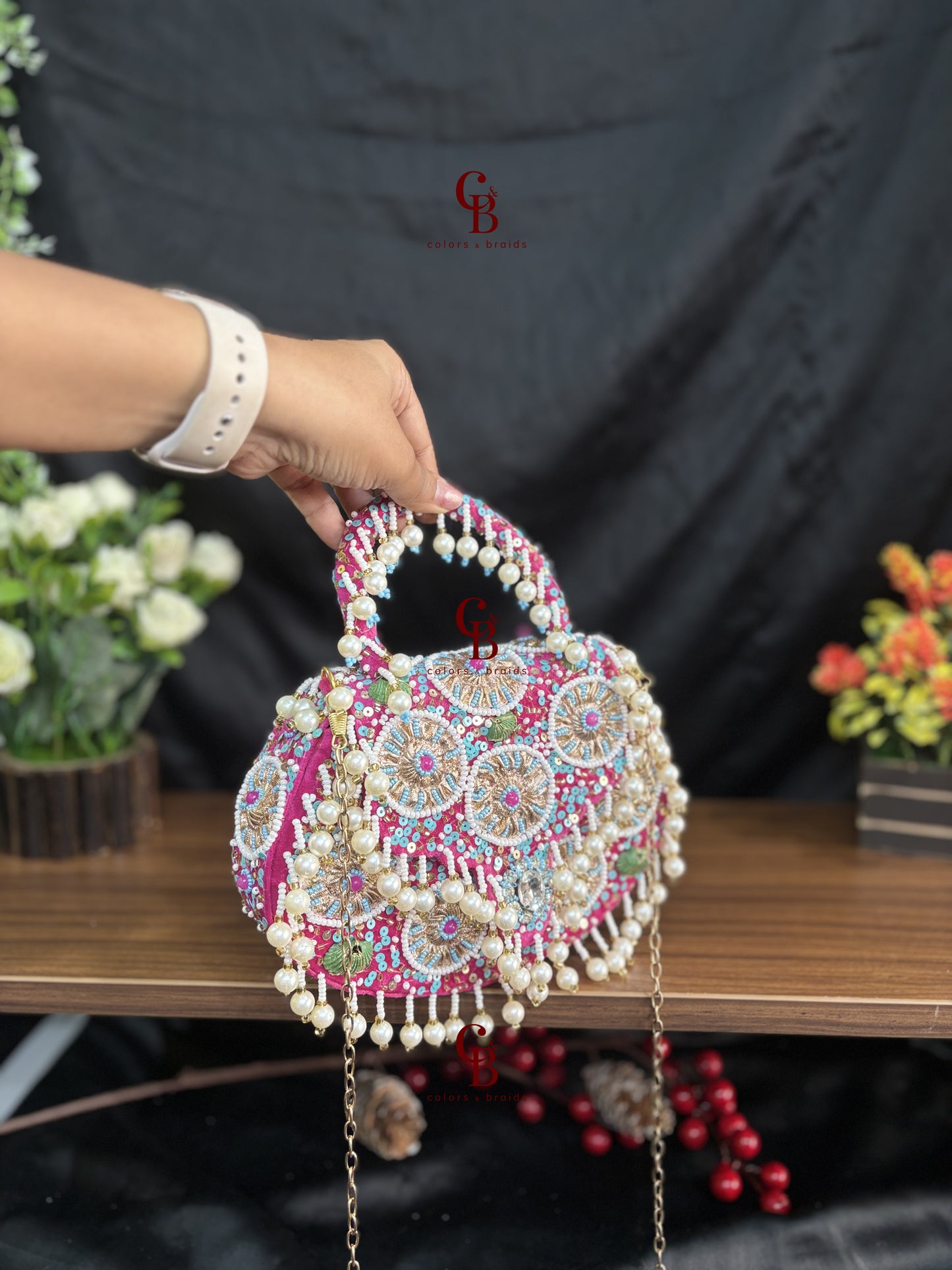 Meher Flap bag - Pearl hangings