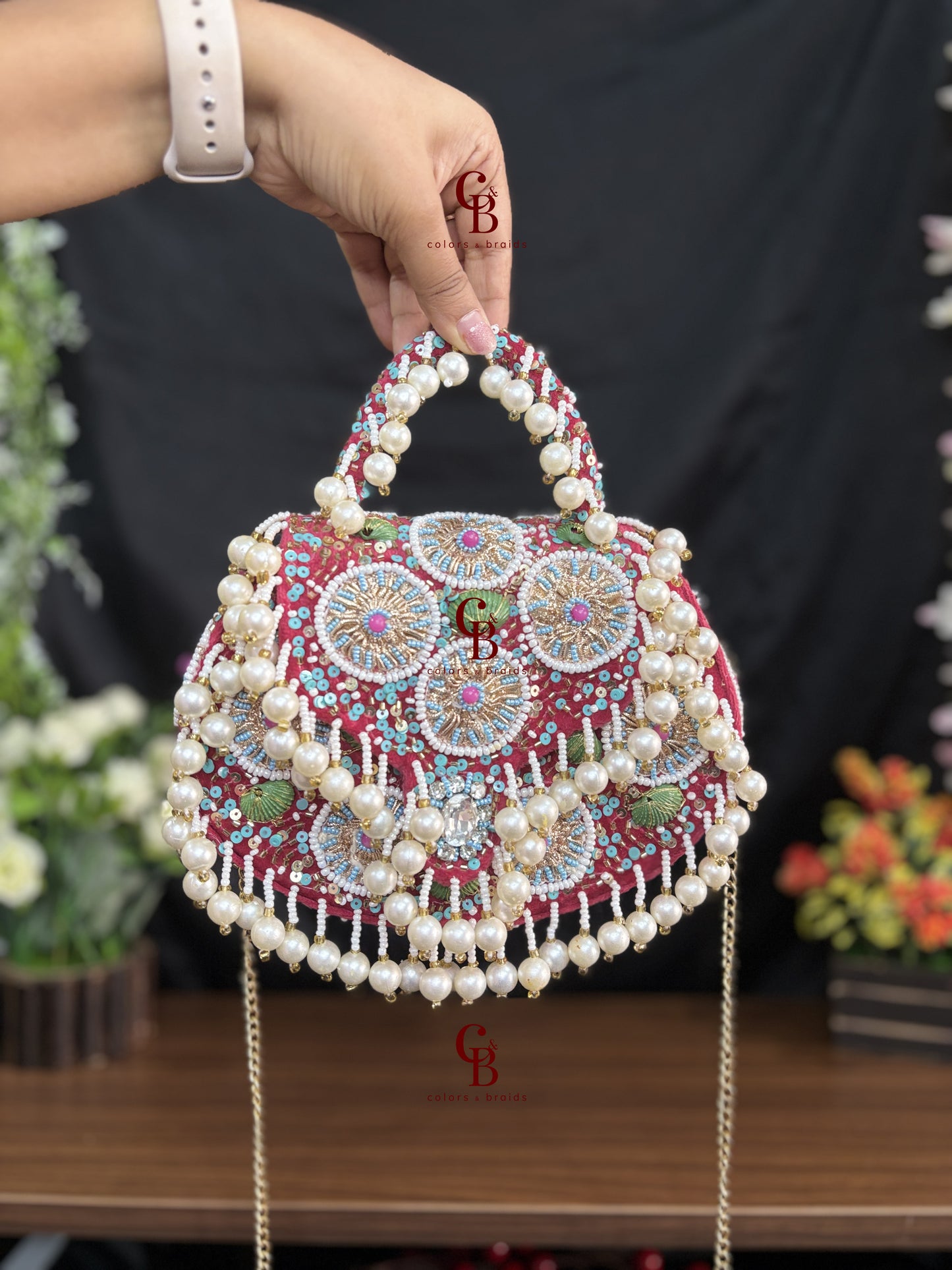 Meher Flap bag - Pearl hangings