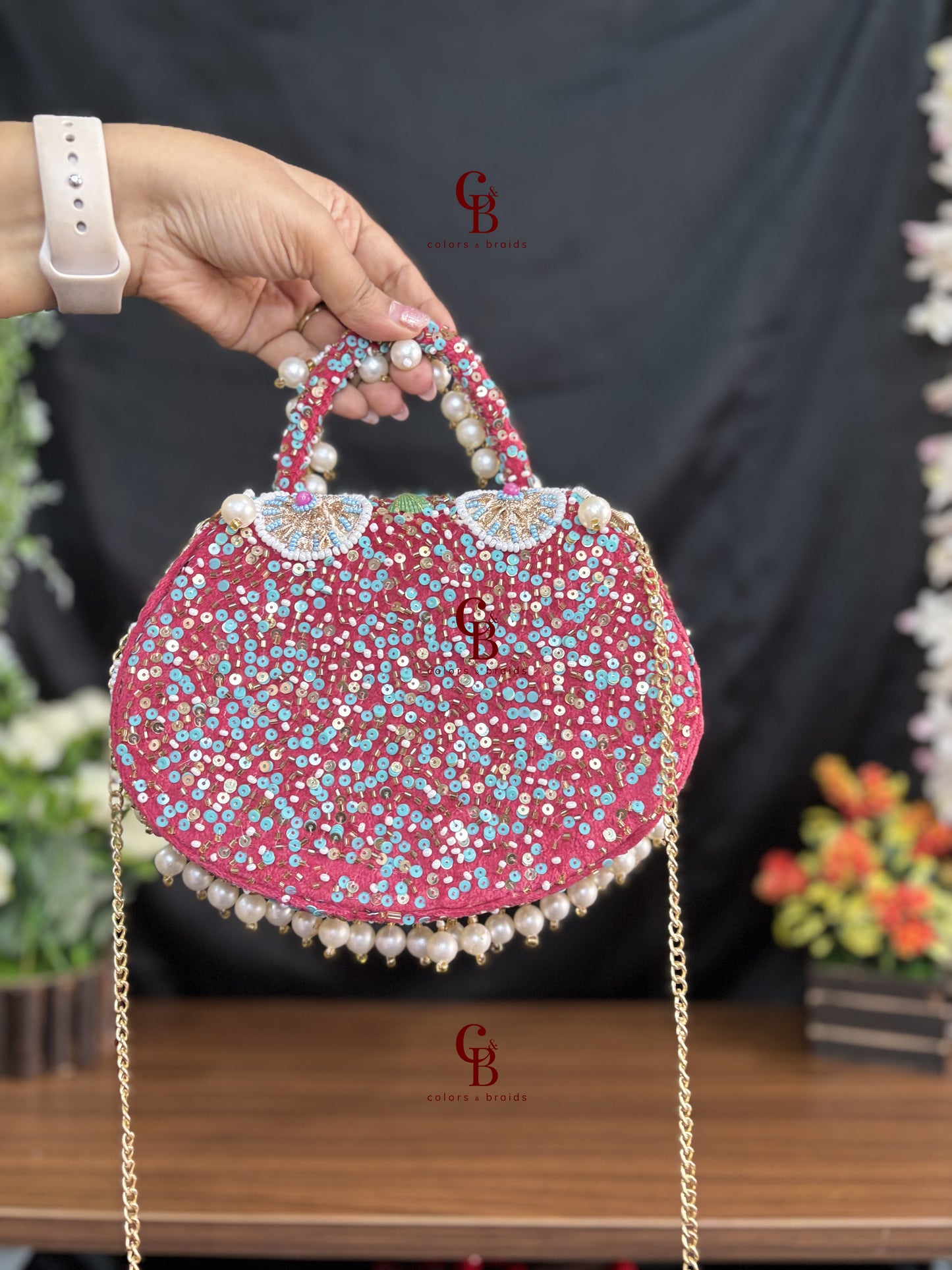 Meher Flap bag - Pearl hangings