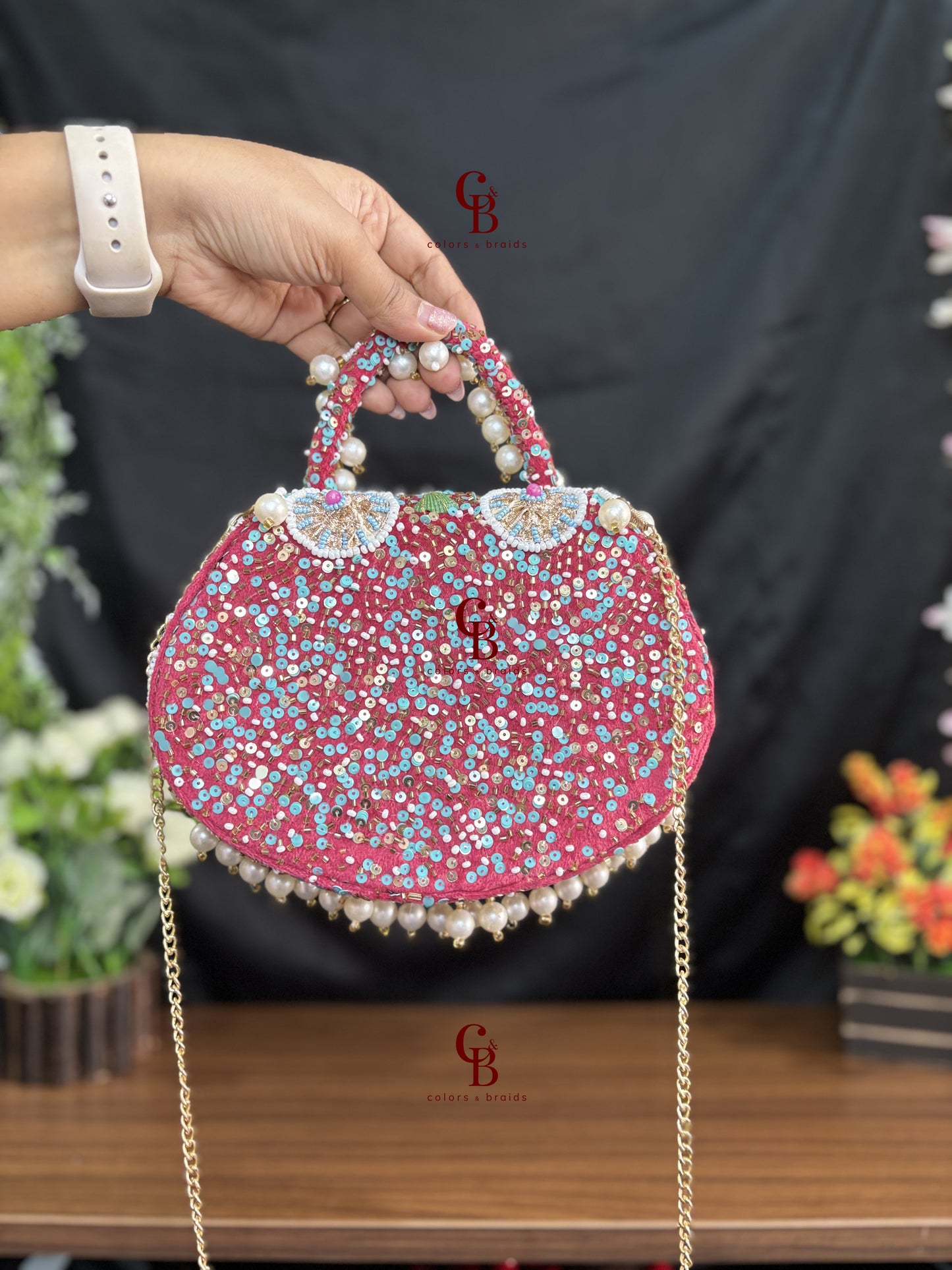 Meher Flap bag - Pearl hangings