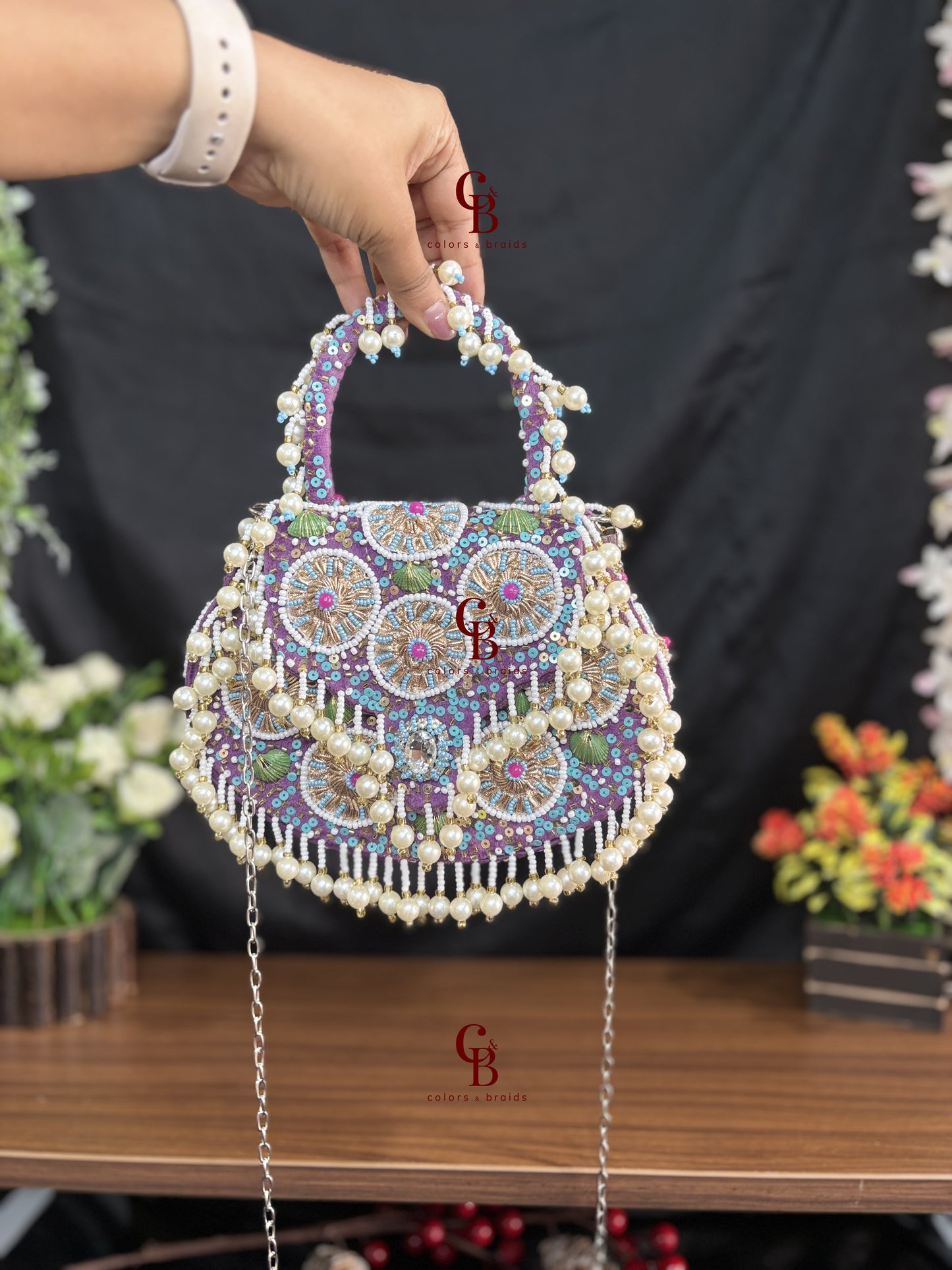 Meher Flap bag - Pearl hangings