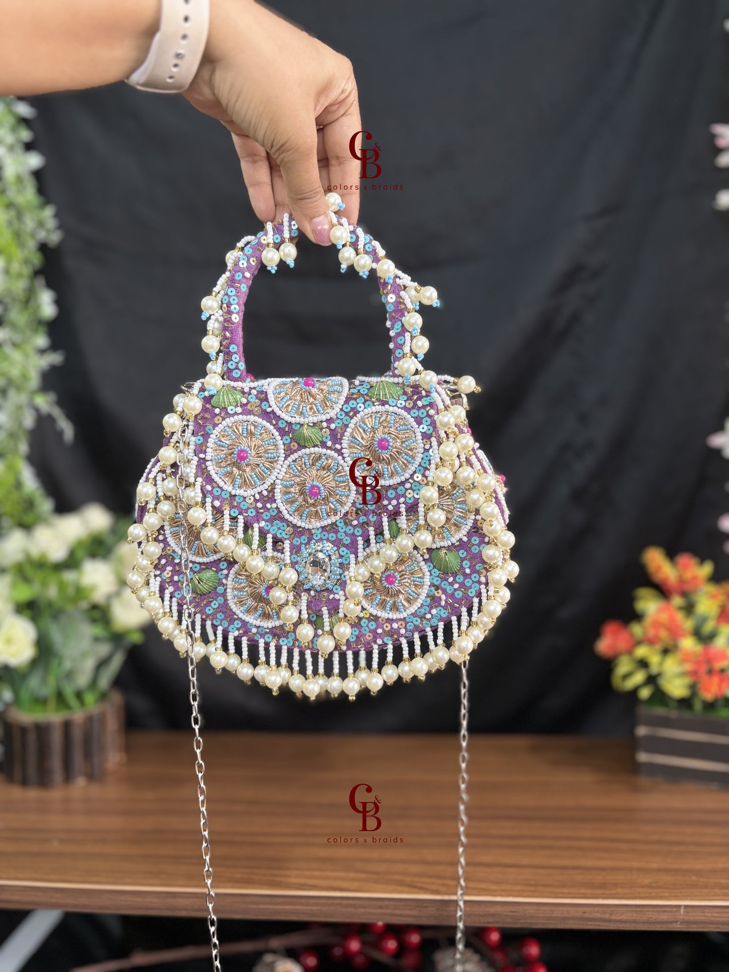 Meher Flap bag - Pearl hangings