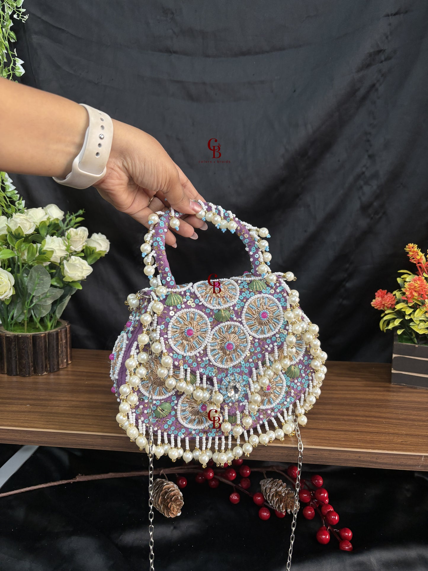 Meher Flap bag - Pearl hangings