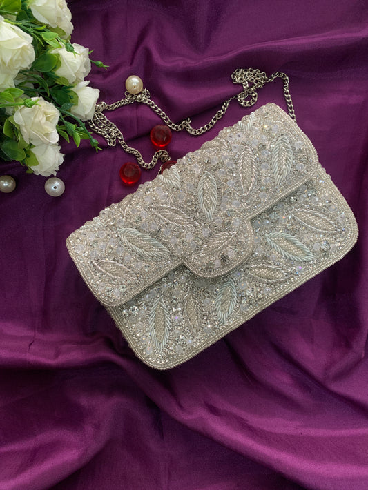 Crystal Elegance Flap Clutch