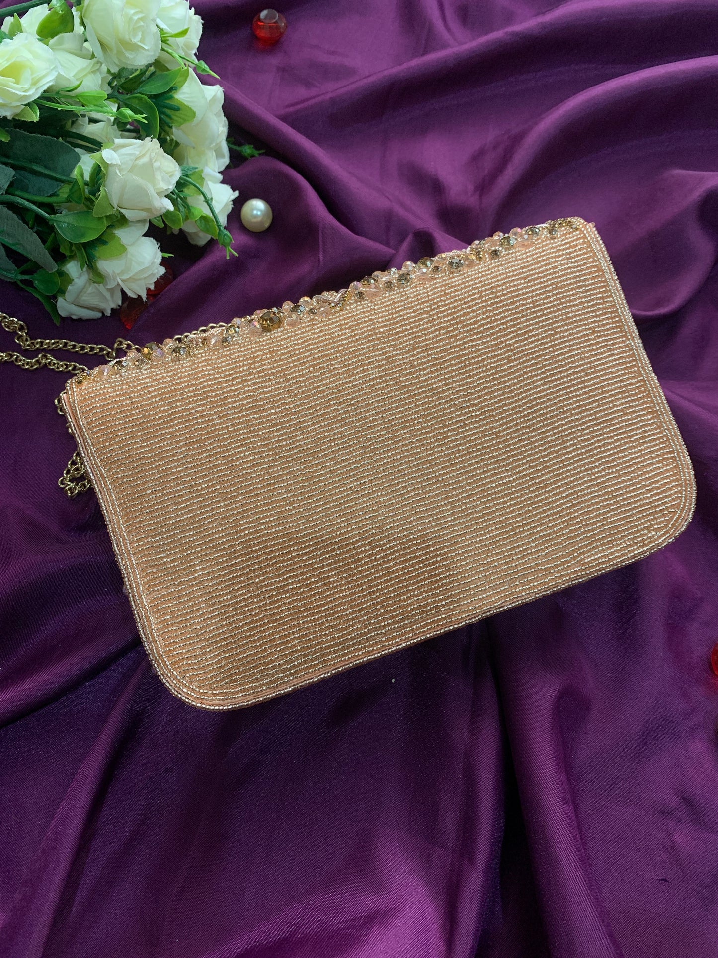 Crystal Elegance Flap Clutch