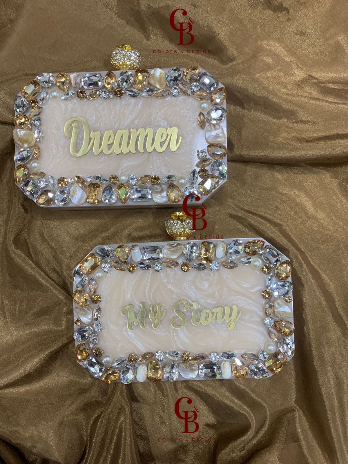 Dreamer Rose Knob Resin Clutch