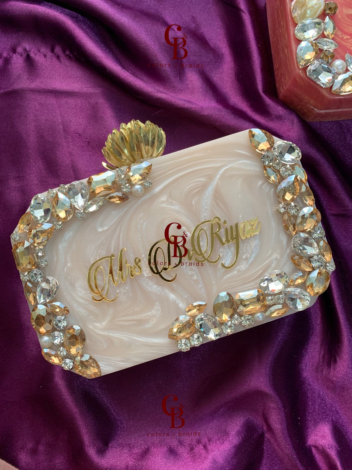 Dolly Resin Customised Name Clutch