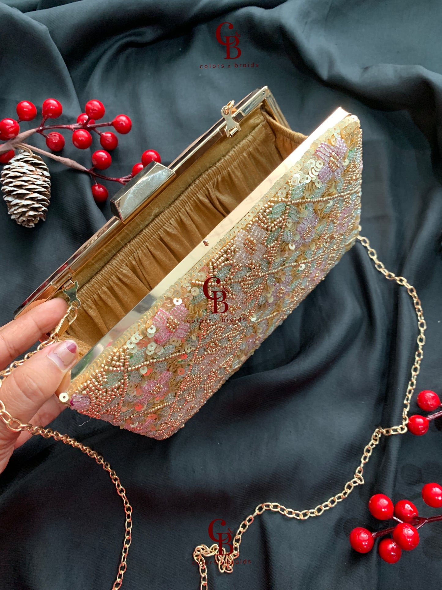 Ileana Gold Clutch