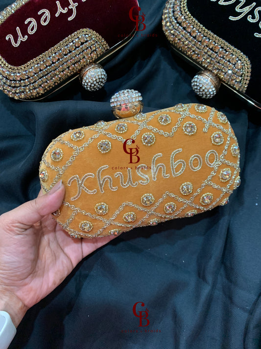 Khushboo Crystal Name Clutch