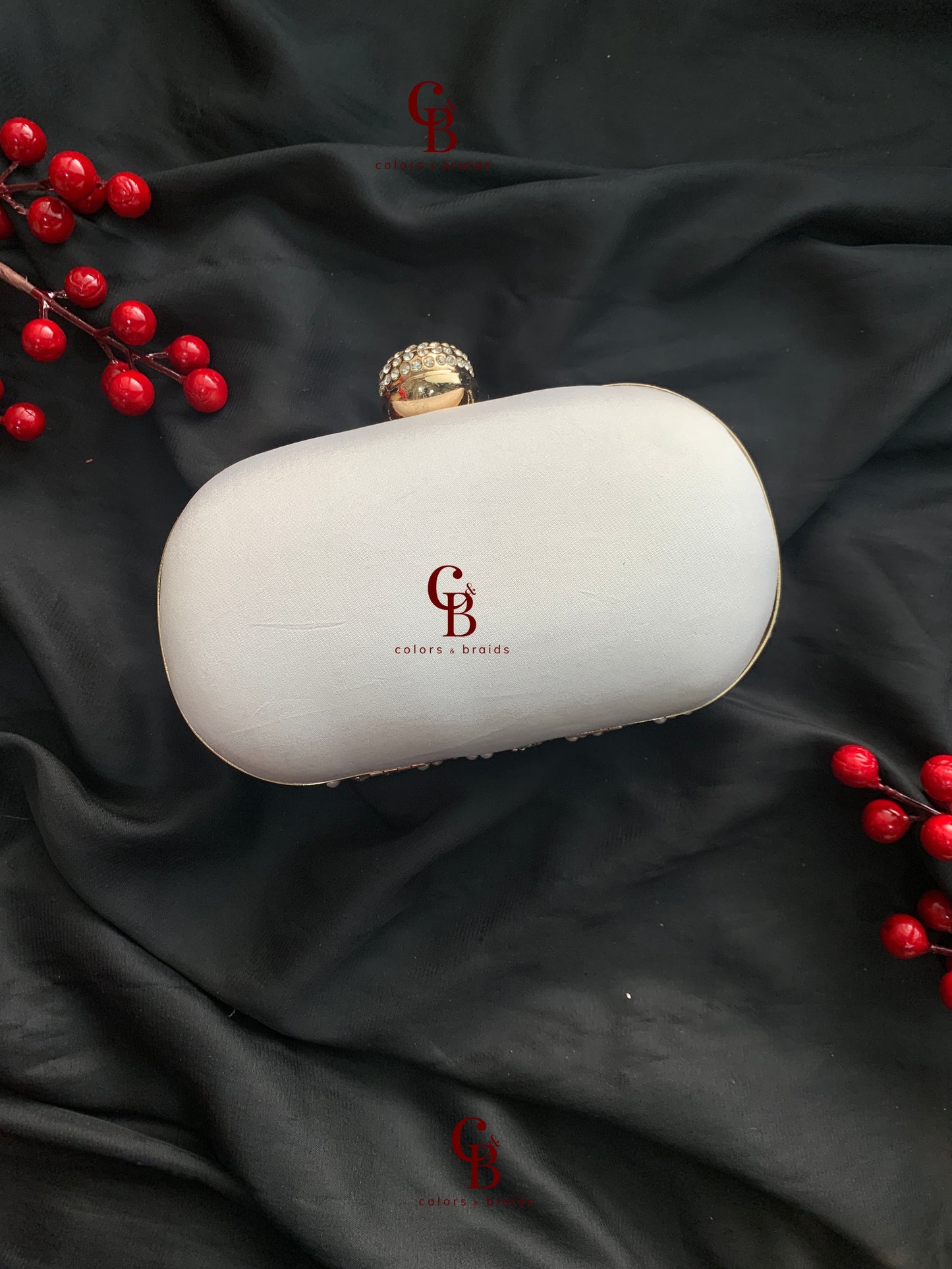 Classic Oval Pearl Clutch