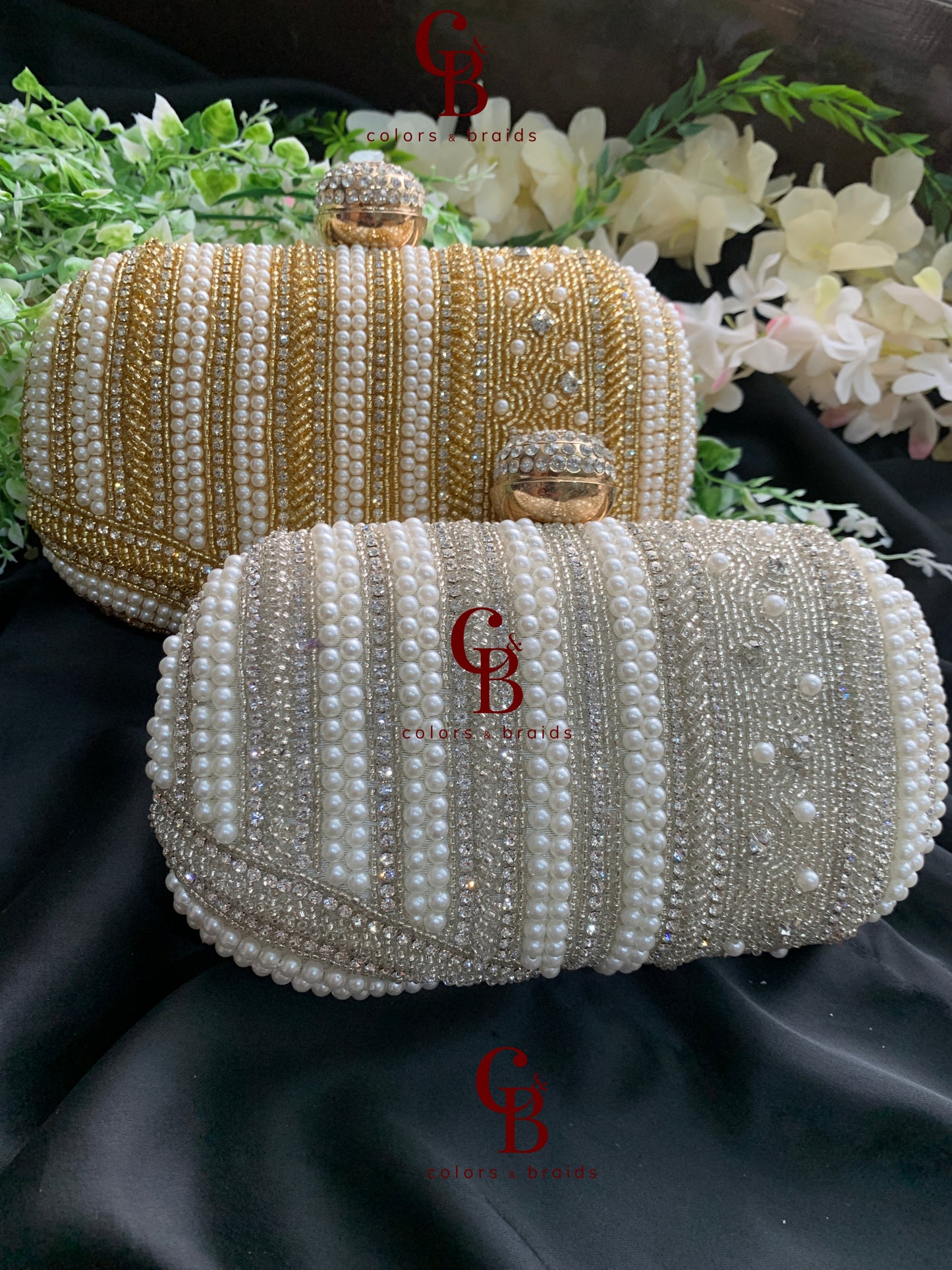 Classic Oval Pearl Clutch