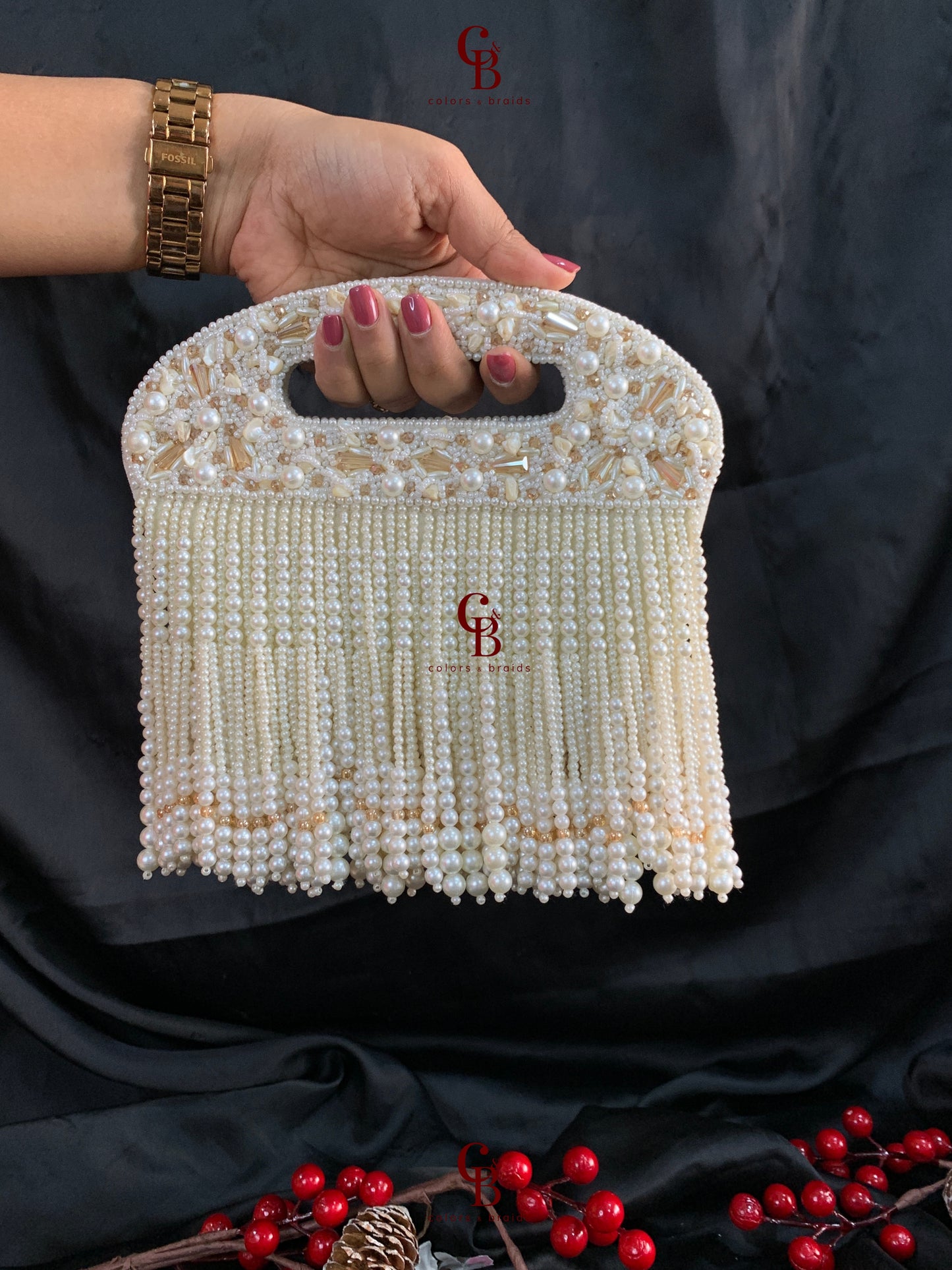 Hosneara Pearl Clutch