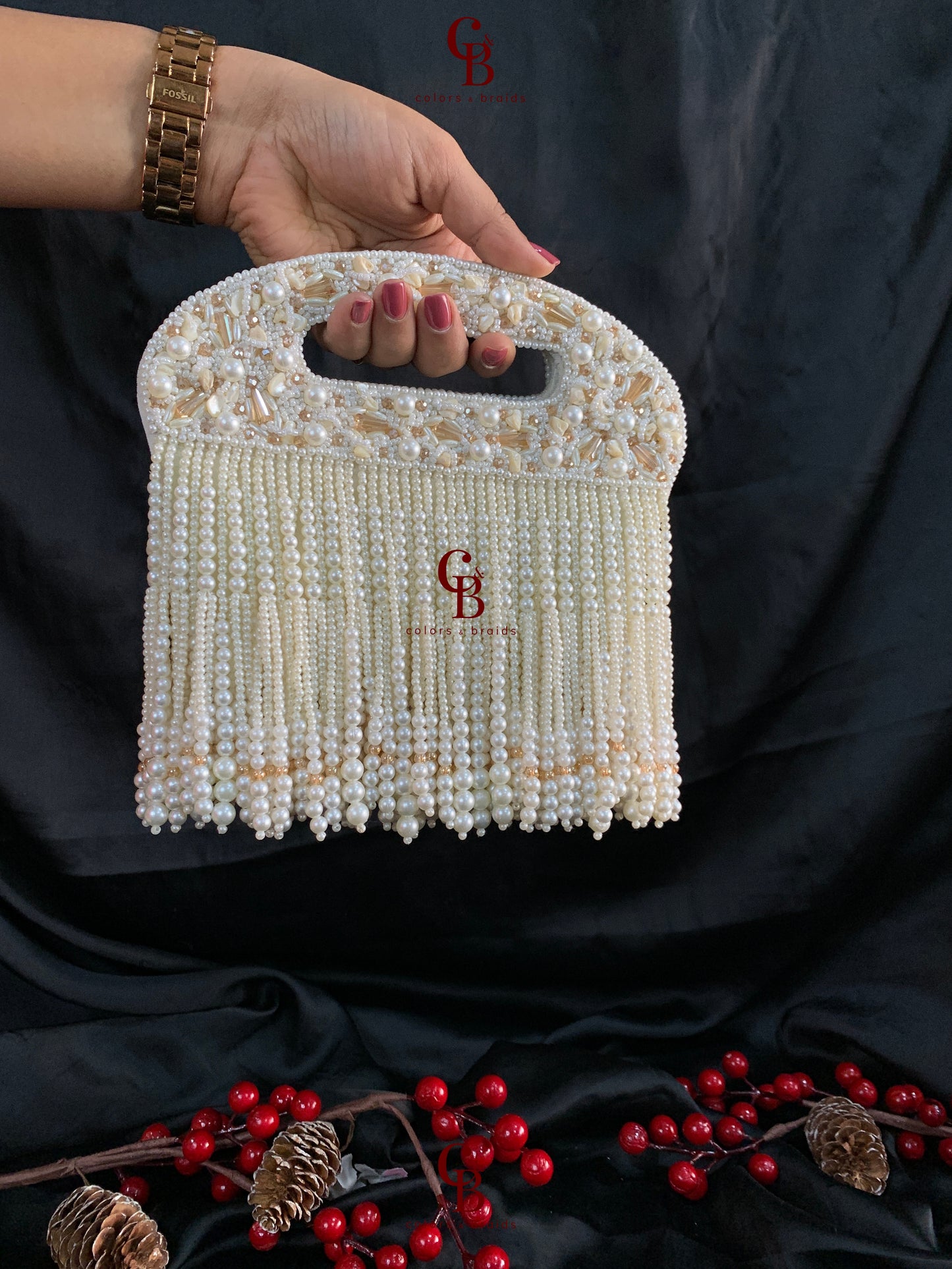 Hosneara Pearl Clutch