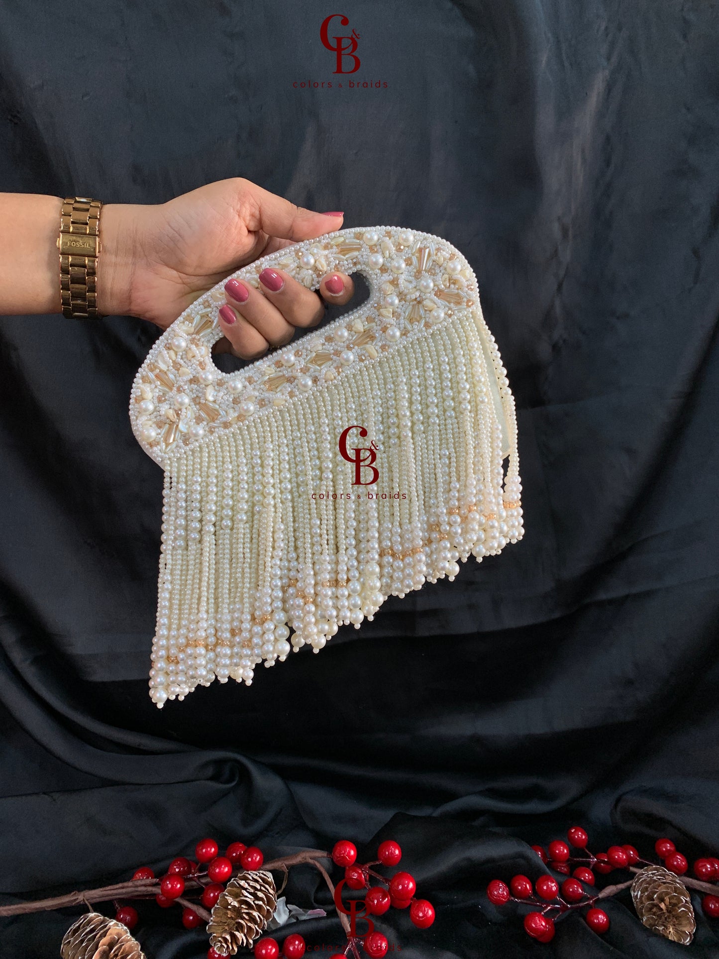 Hosneara Pearl Clutch