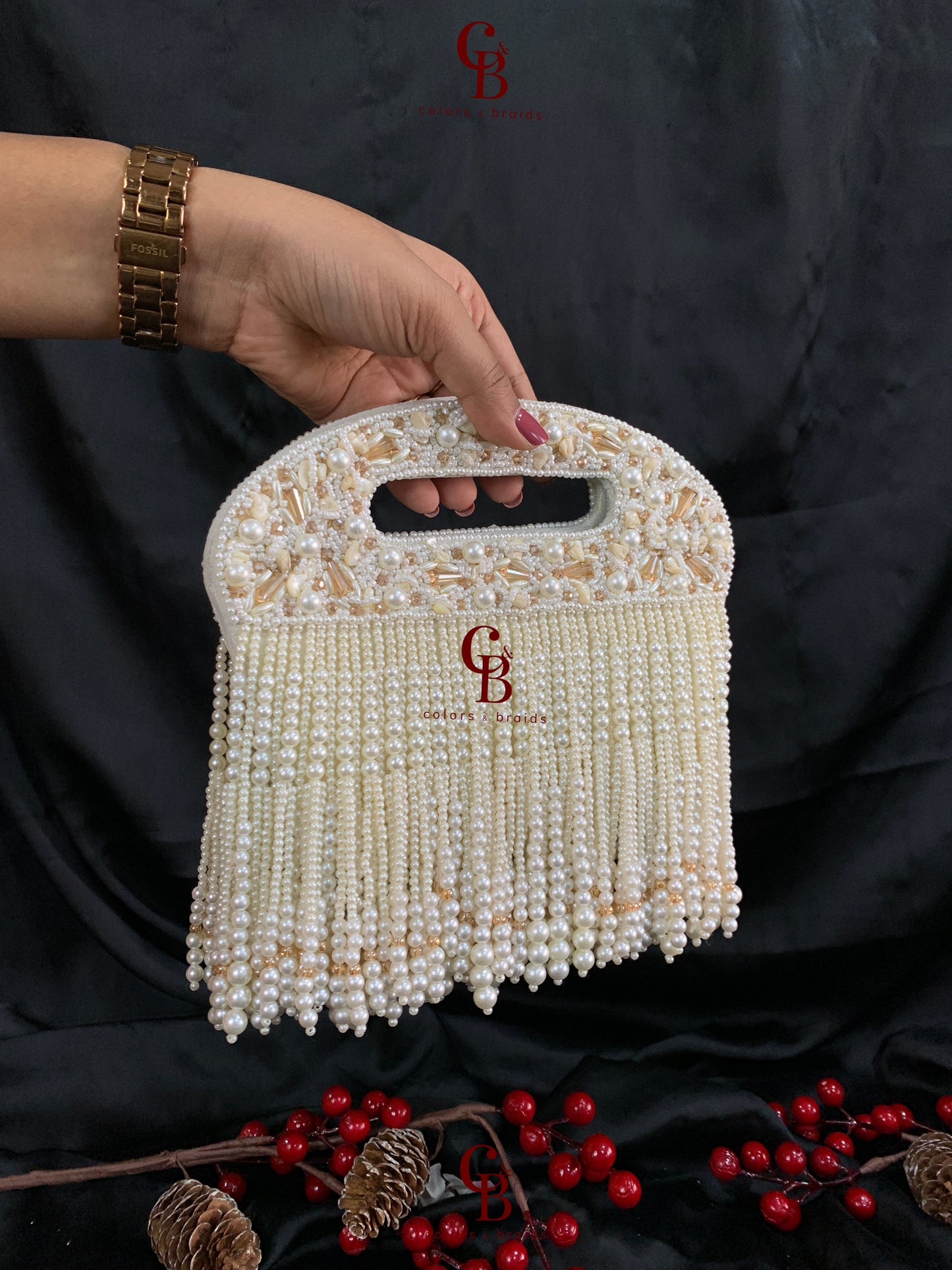 Hosneara Pearl Clutch