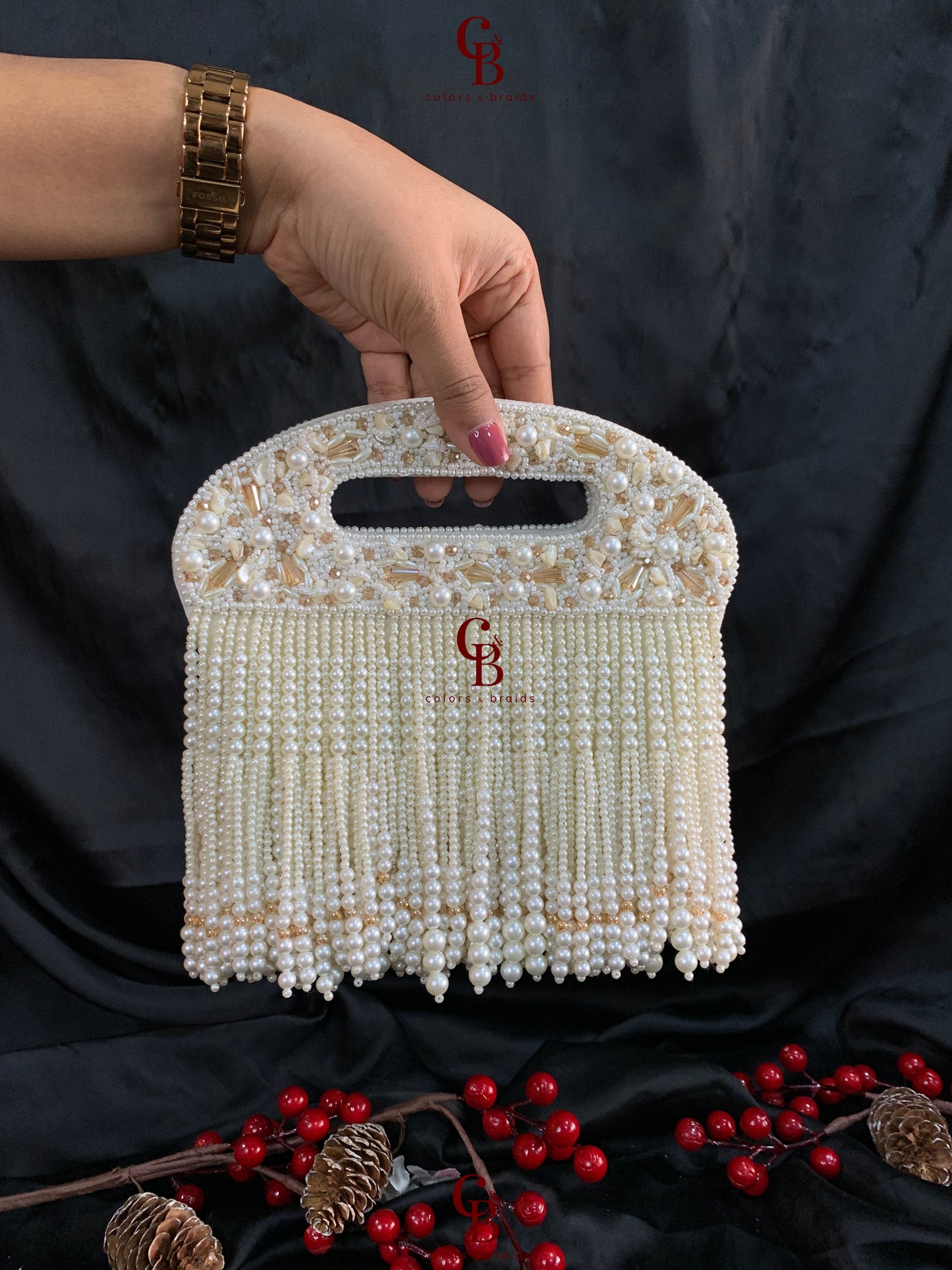 Hosneara Pearl Clutch