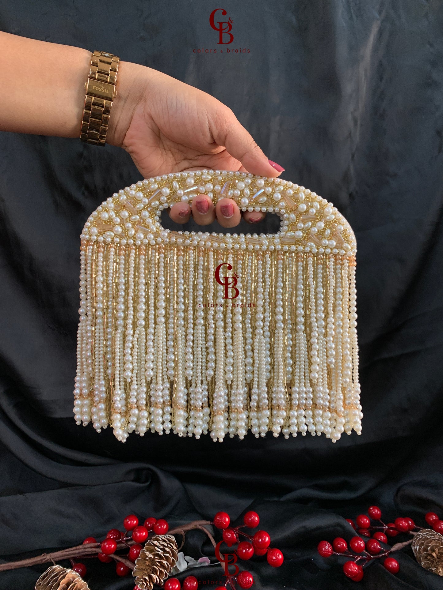 Hosneara Pearl Clutch