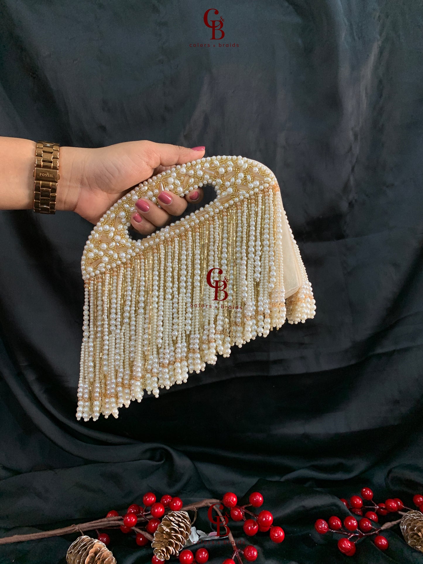 Hosneara Pearl Clutch