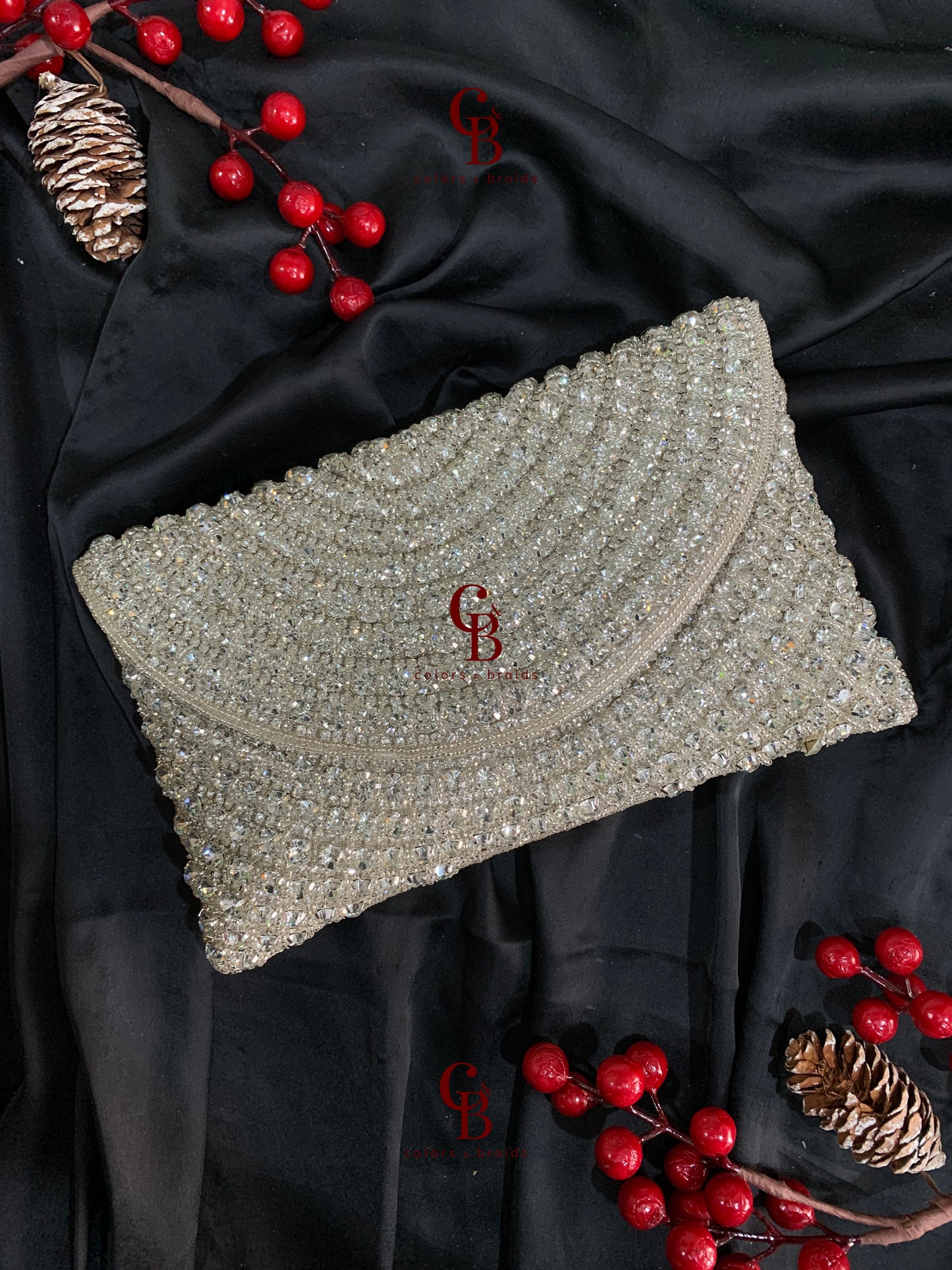 Crystal Envelope Flap Clutch