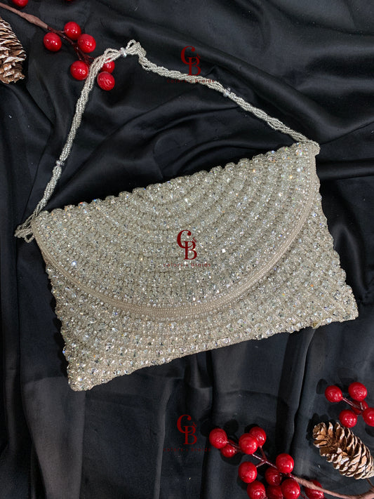 Crystal Envelope Flap Clutch