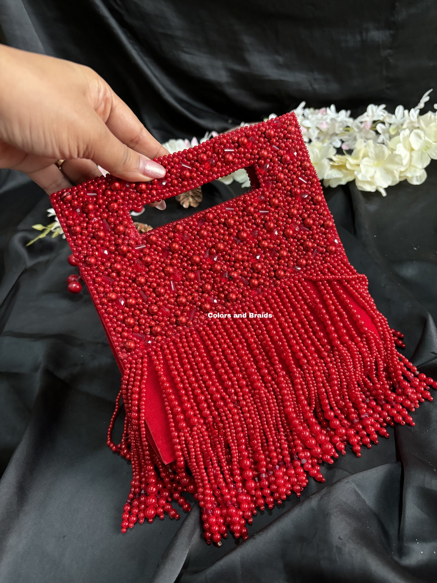 Mahira Pearl Clutch -  Colors